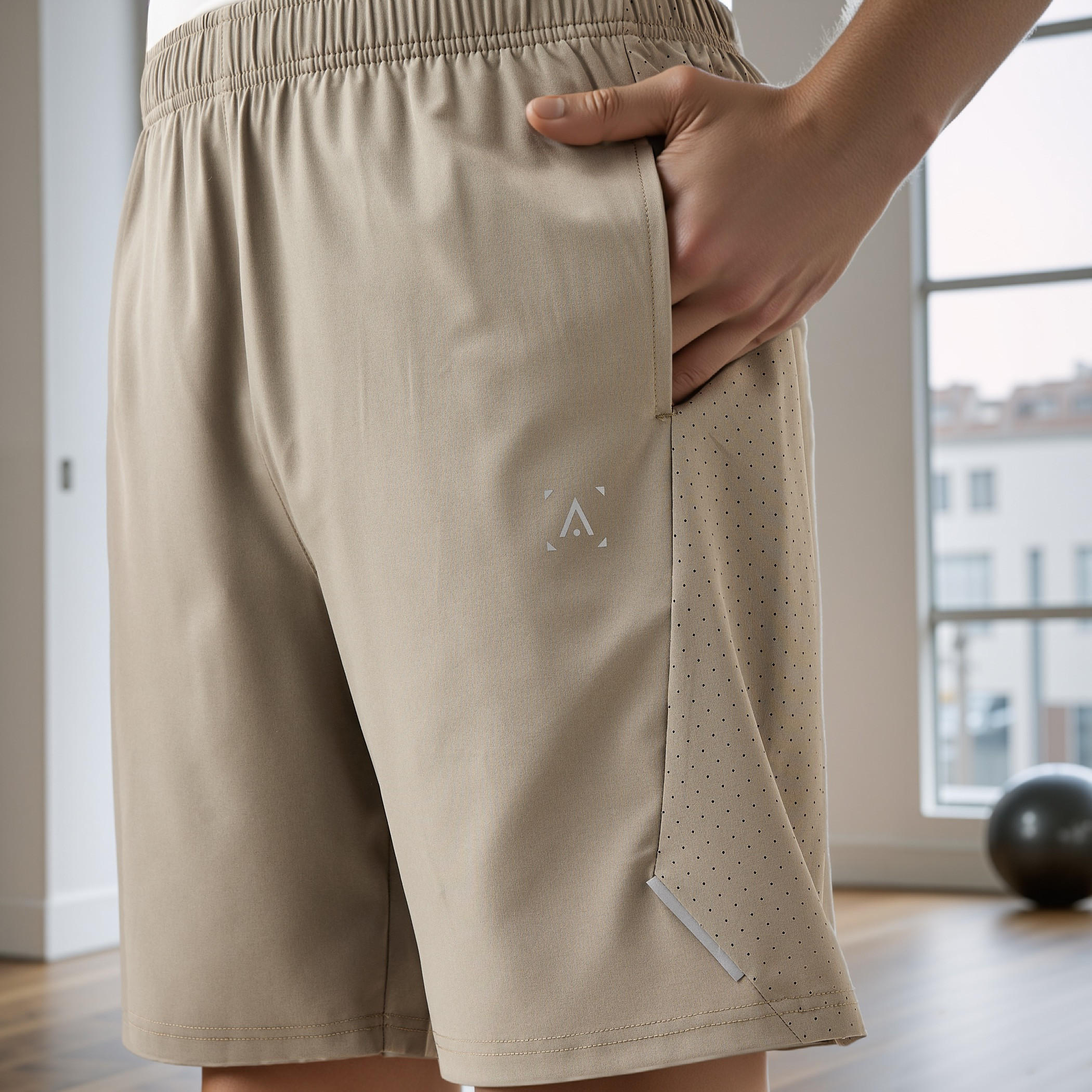 Regular Fit Shorts with Elasticated Waistband-men-clothing-bottoms-shorts-image-4
