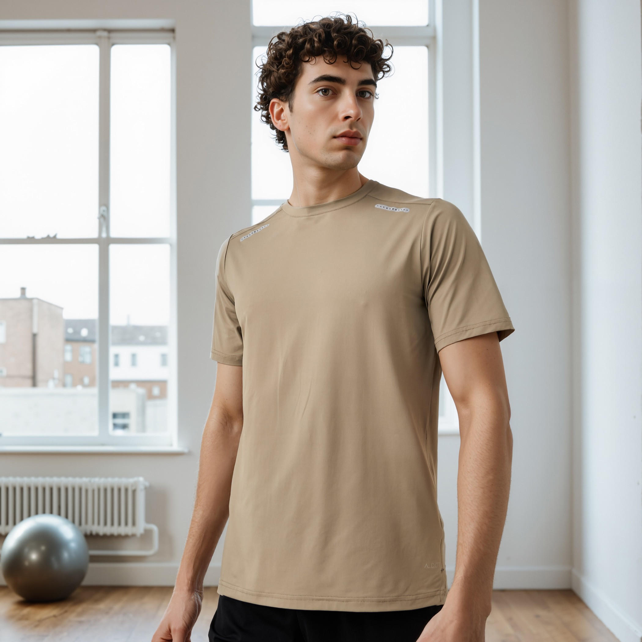تيشيرت بقصة عادية وياقة ضيقة-men-clothing-tshirtsandpolos-tshirts-image-6