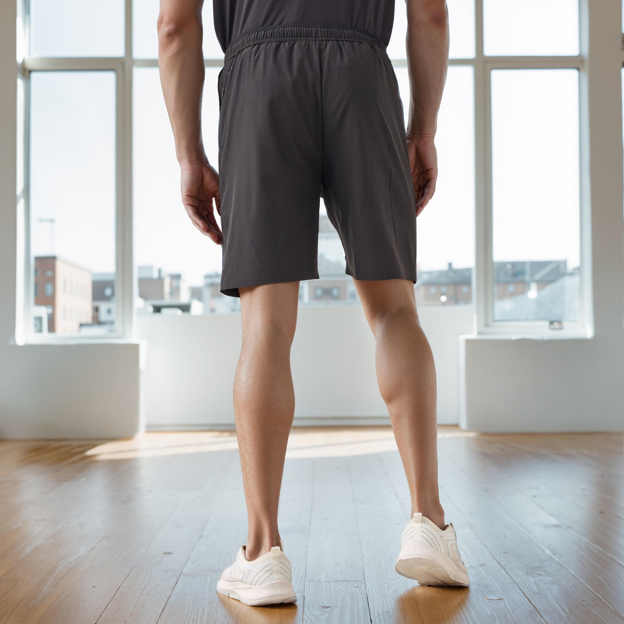 Panelled Shorts with Elasticated Waist-men-clothing-bottoms-shorts-image-3