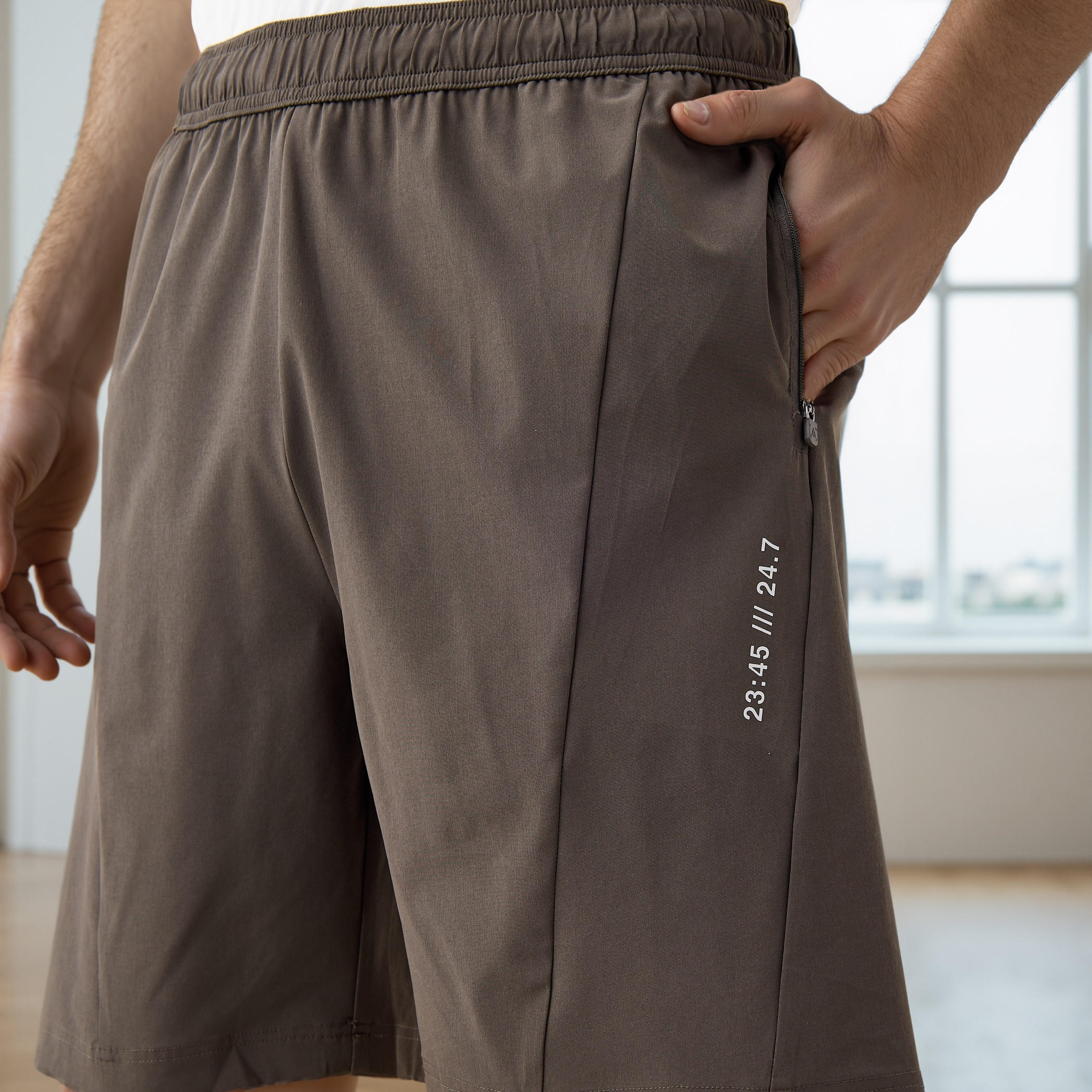 Panelled Shorts with Elasticated Waist-men-clothing-bottoms-shorts-image-3