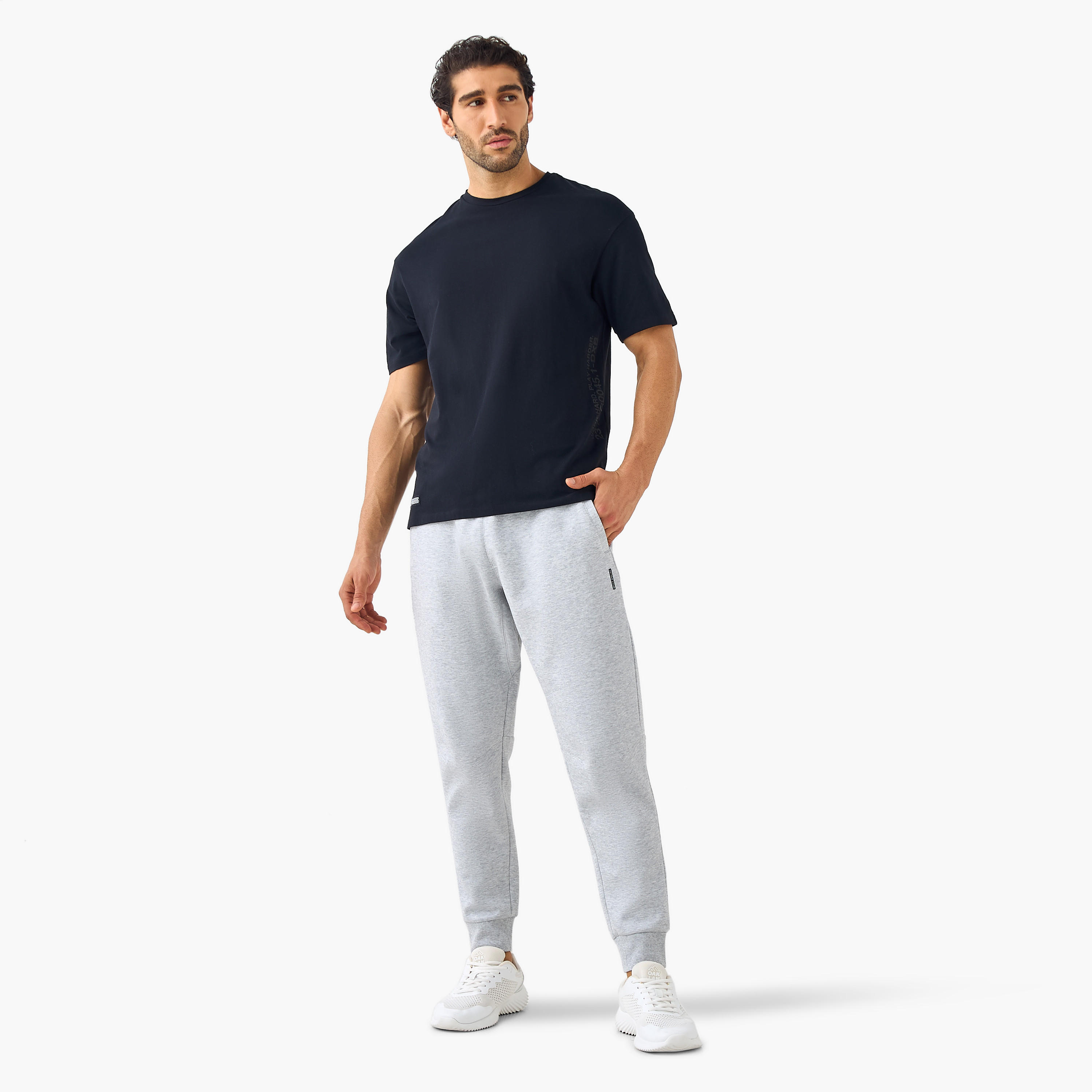 Regular Fit Panelled Joggers with Pockets-men-clothing-sportswearandactivewear-tracksuits-image-2