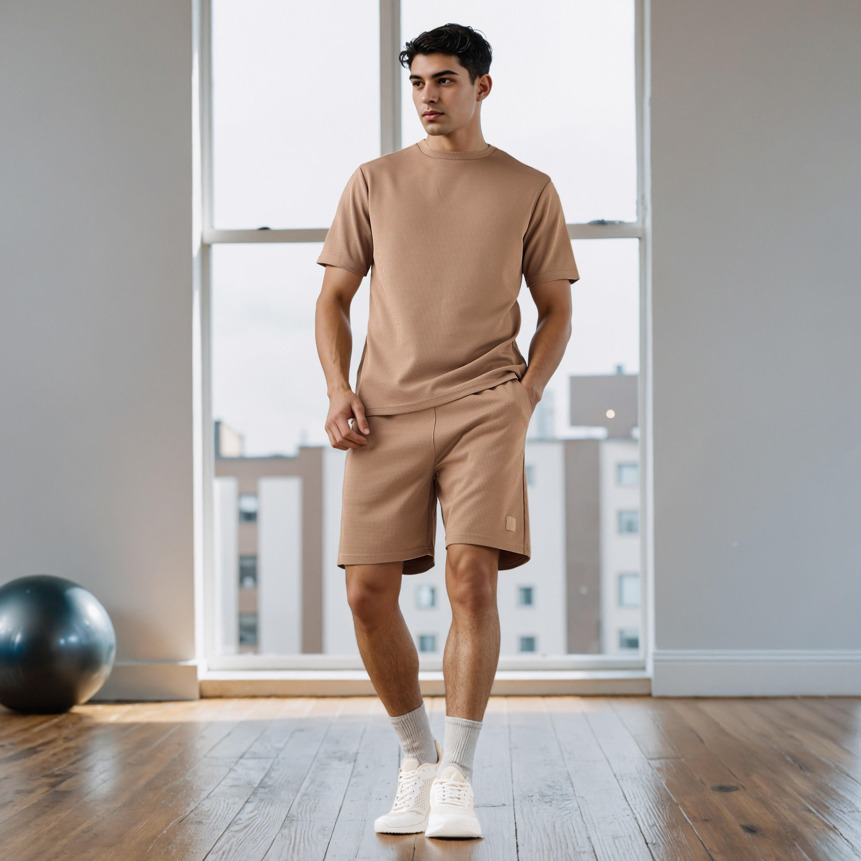 شورت بملمس وافل بارز مع جيوب-men-clothing-bottoms-shorts-image-2