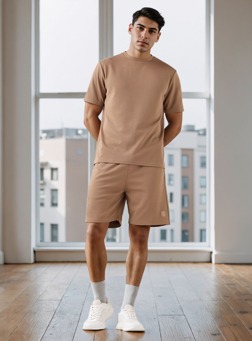 Waffle Textured T-shirt-men-clothing-sportswearandactivewear-tshirtsandpolos-image-2