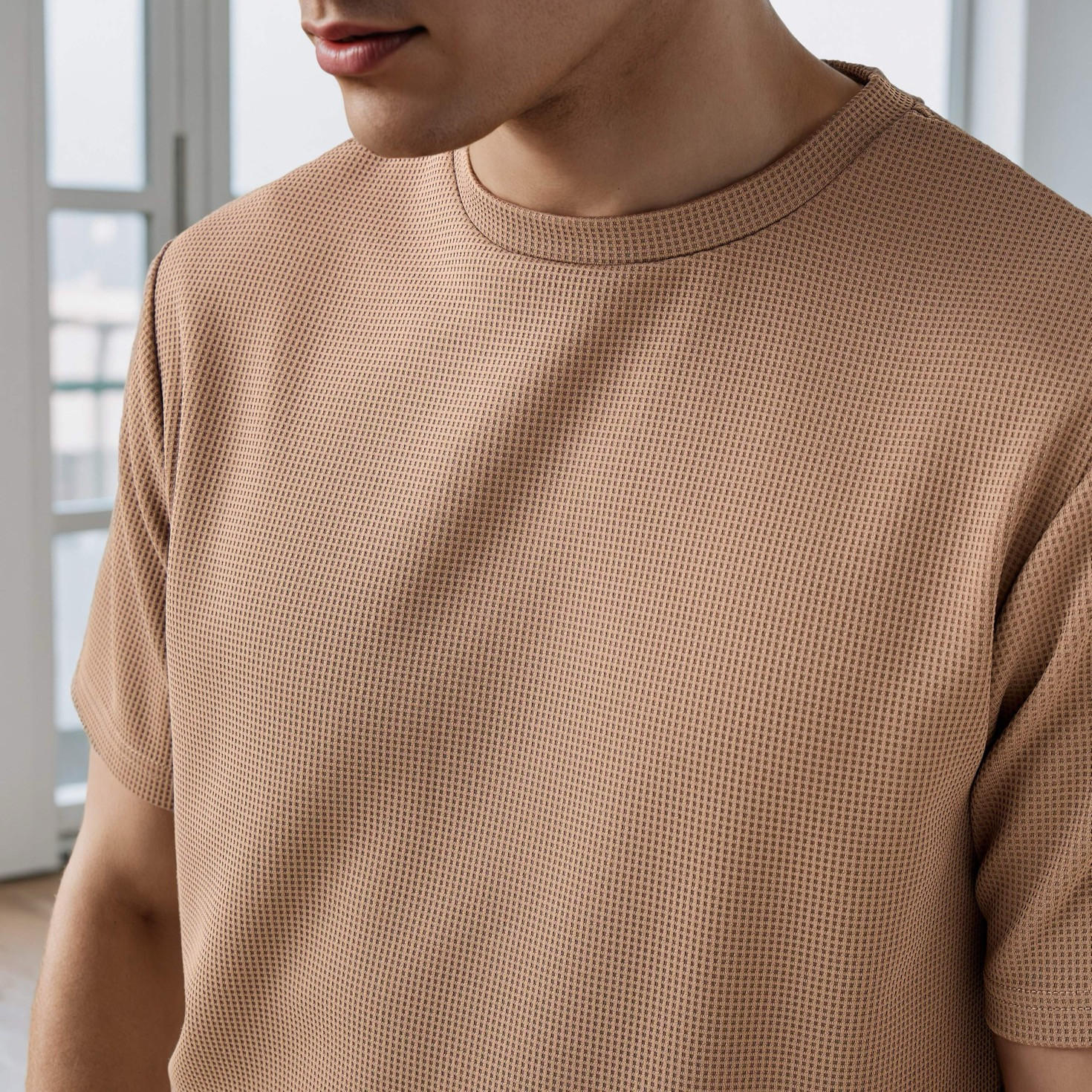 Waffle Textured T-shirt-men-clothing-sportswearandactivewear-tshirtsandpolos-image-4