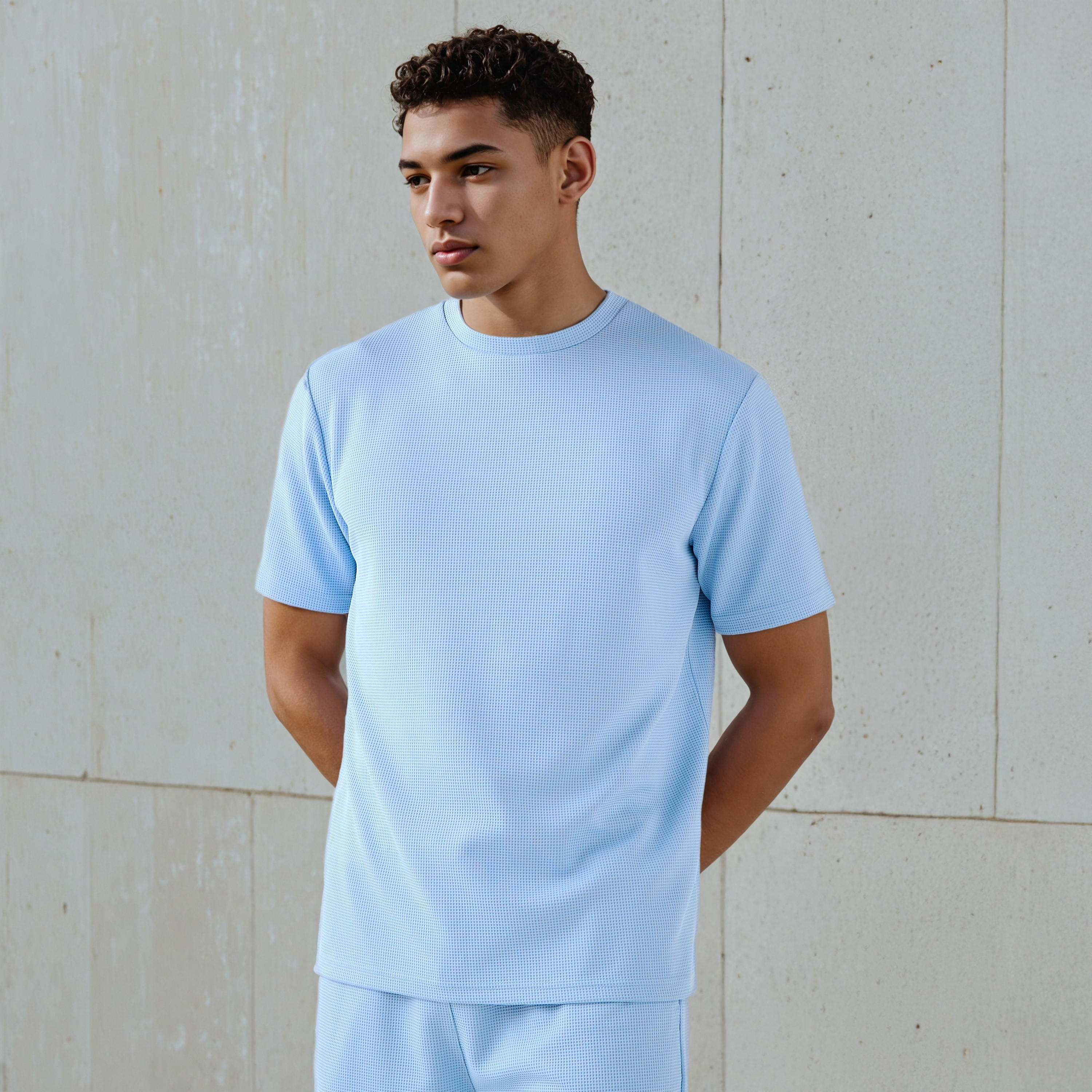 Waffle Textured T-shirt-men-clothing-sportswearandactivewear-tshirtsandpolos-image-1