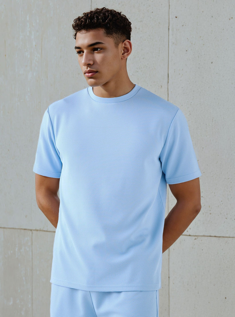 Waffle Textured T-shirt-men-clothing-sportswearandactivewear-tshirtsandpolos-image-1