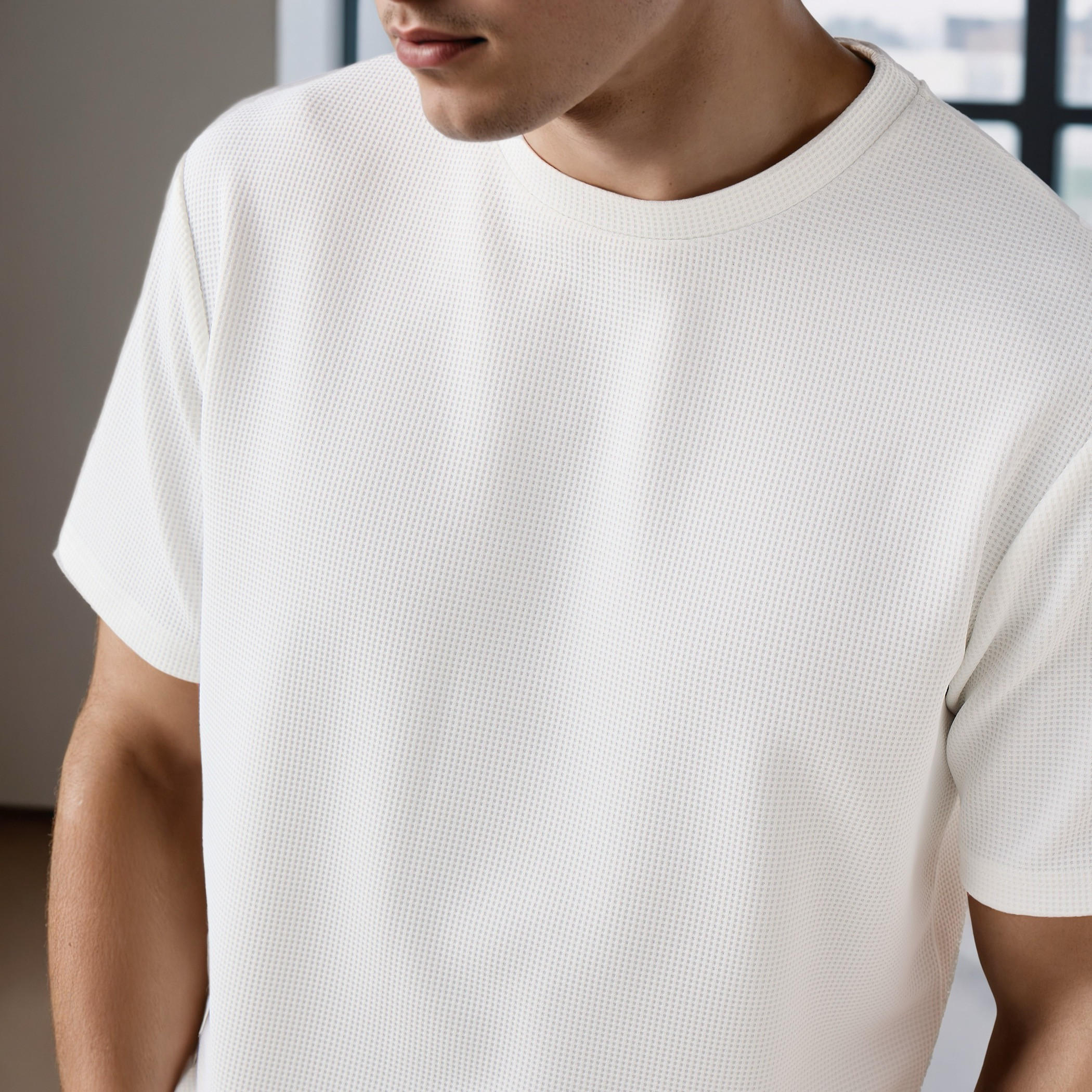 Waffle Textured T-shirt-men-clothing-sportswearandactivewear-tshirtsandpolos-image-4