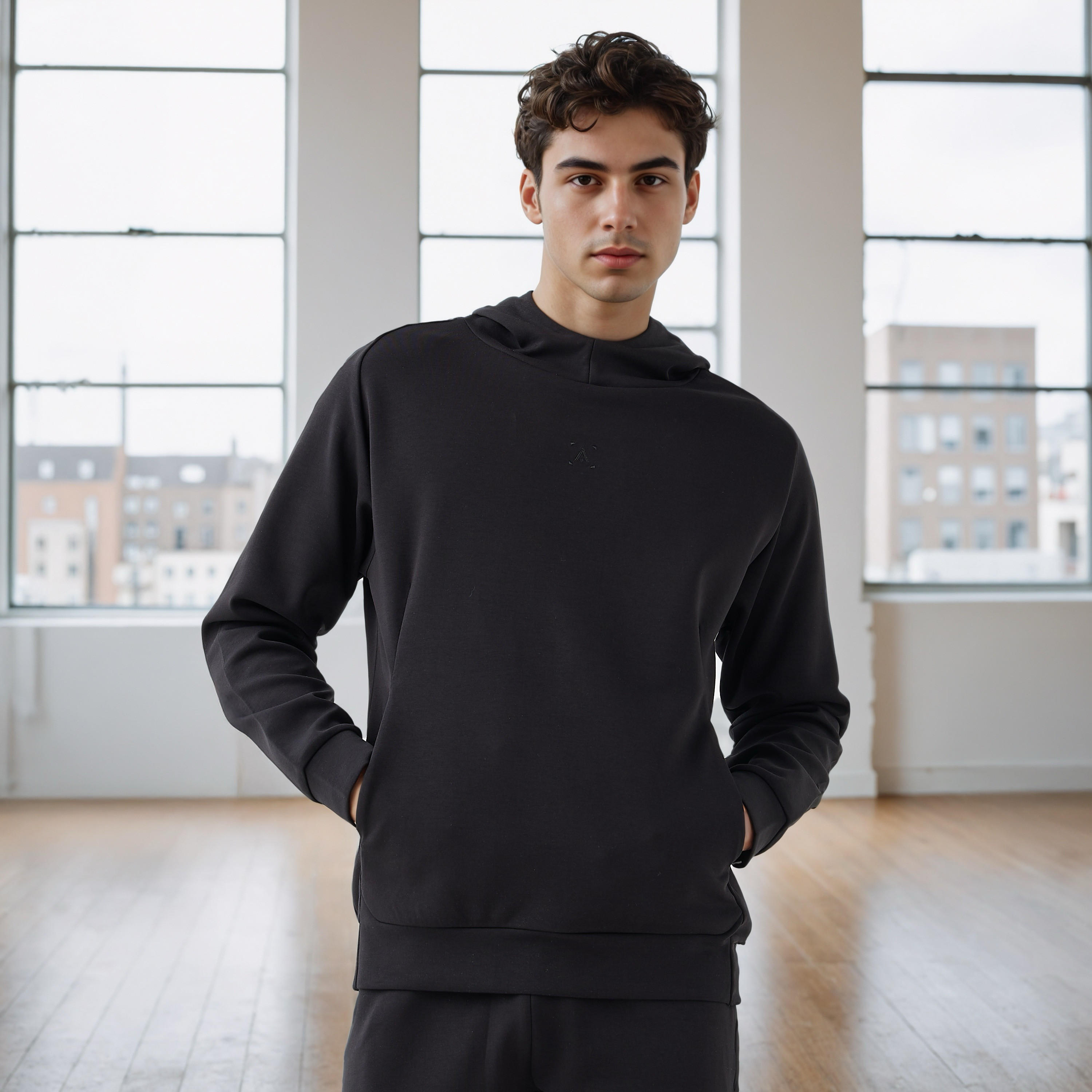 Textured Hooded Sweatshirt-men-winterwear-hoodiesandsweatshirts-image-1