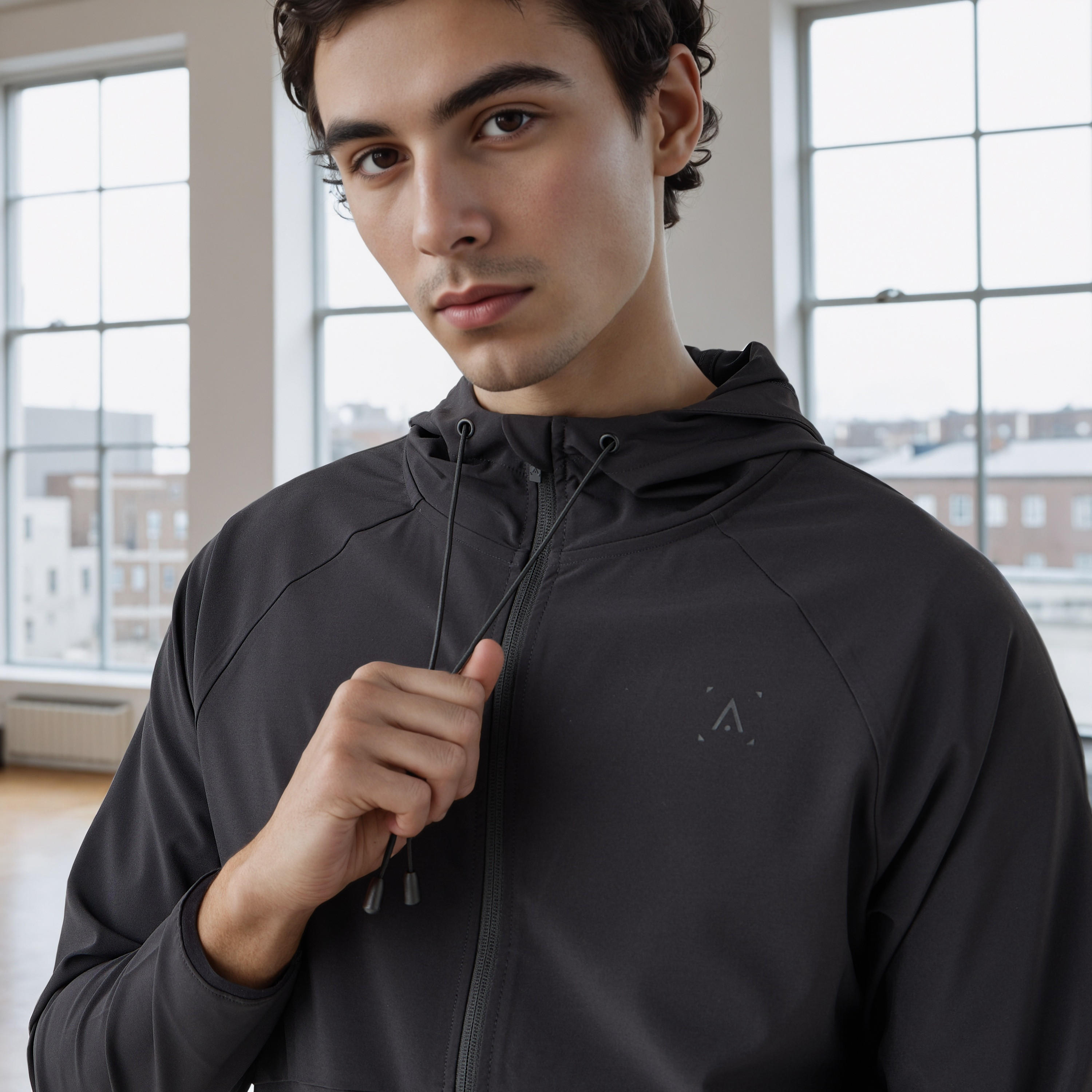 Regular Fit Zip Through Performance Hoodie-men-winterwear-hoodiesandsweatshirts-image-4