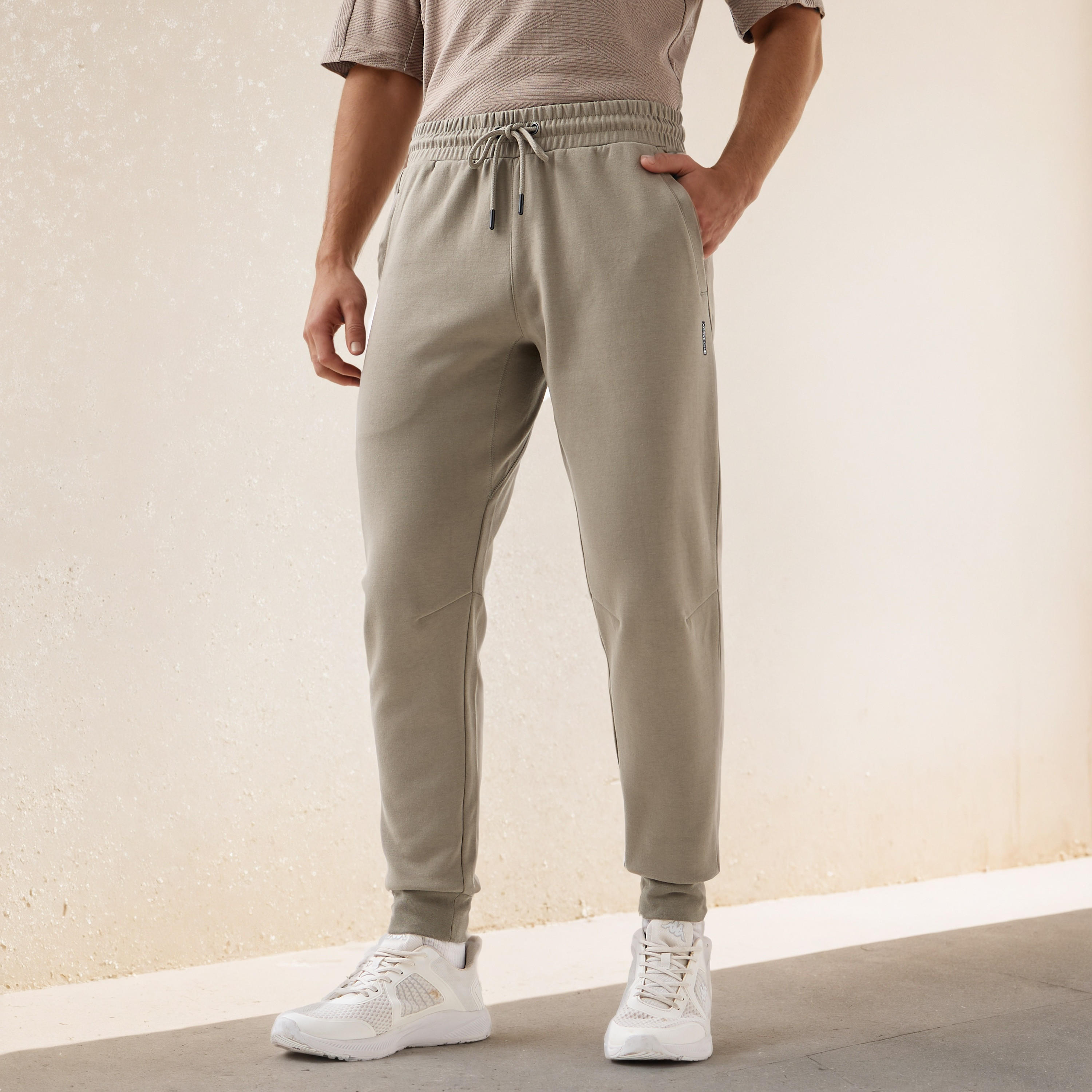 Textured Regular Fit Joggers with Pockets-men-clothing-sportswearandactivewear-bottoms-joggers-image-1