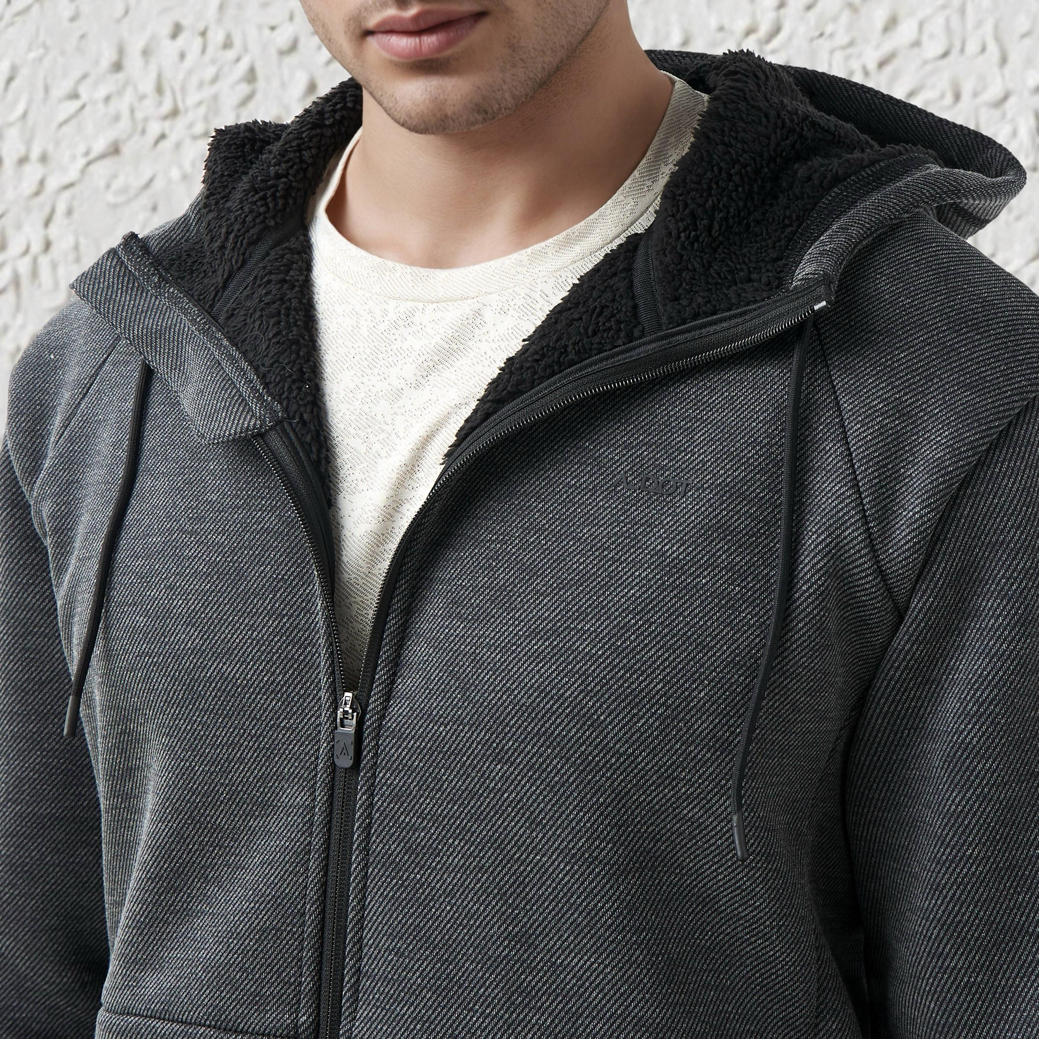 Men Regular Fit Textured Hooded Jacket-men-clothing-jacketsandblazers-jackets-image-6