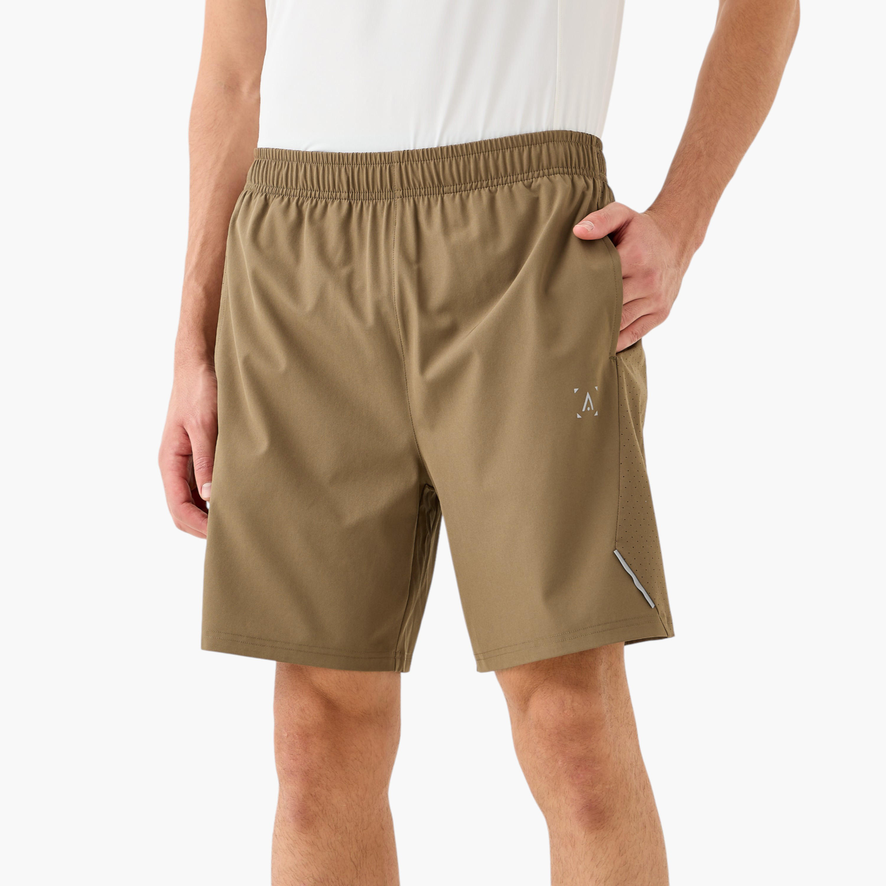 Panelled Shorts with Pockets-men-clothing-bottoms-shorts-image-1