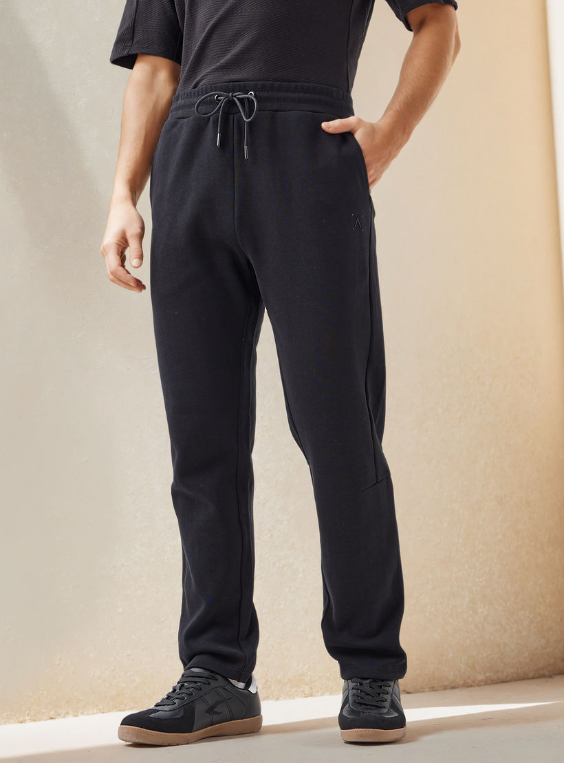 Men Regular Fit Joggers with Drawstring Waist-men-clothing-sportswearandactivewear-bottoms-joggers-image-1