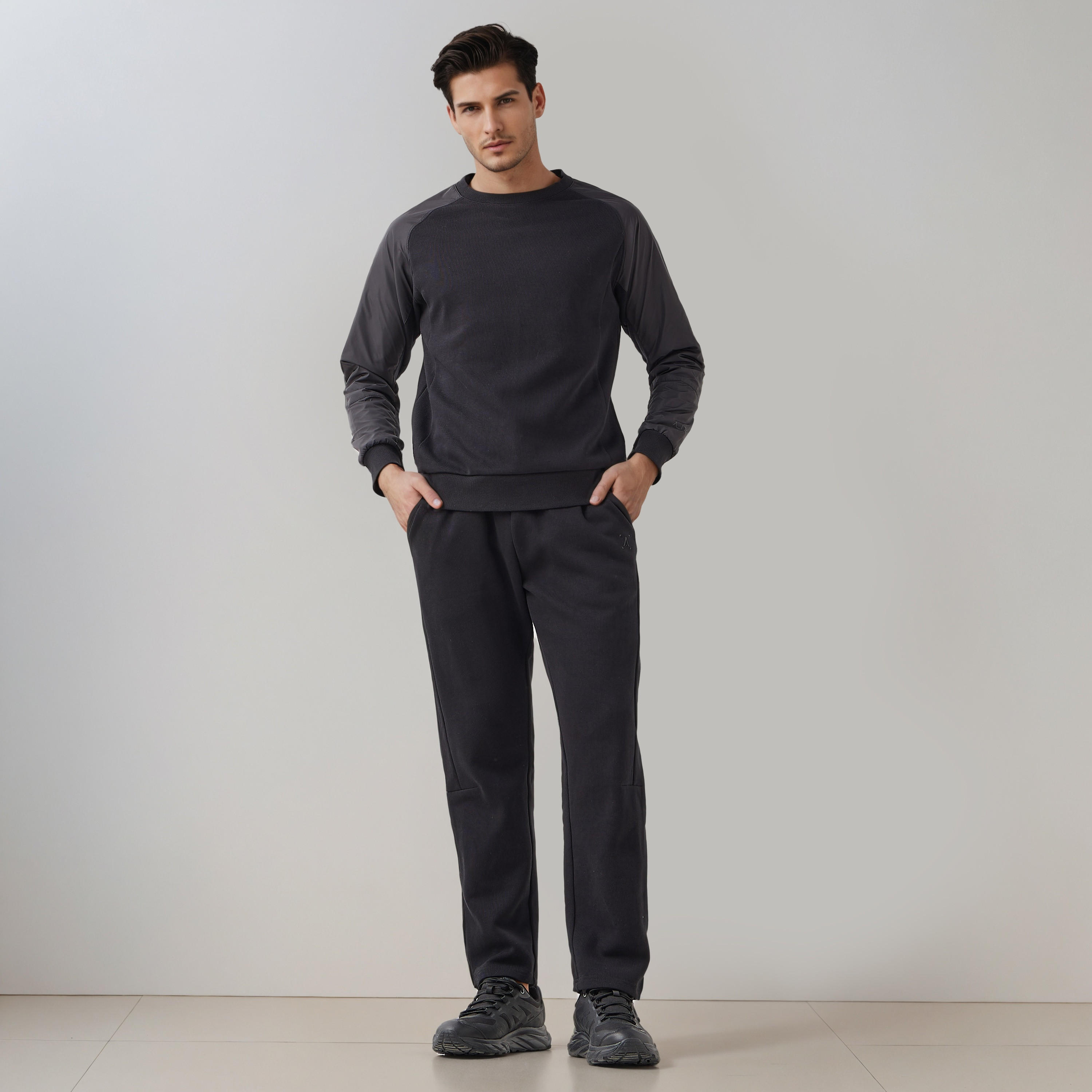 Men Regular Fit Joggers with Drawstring Waist-men-clothing-sportswearandactivewear-bottoms-joggers-image-2