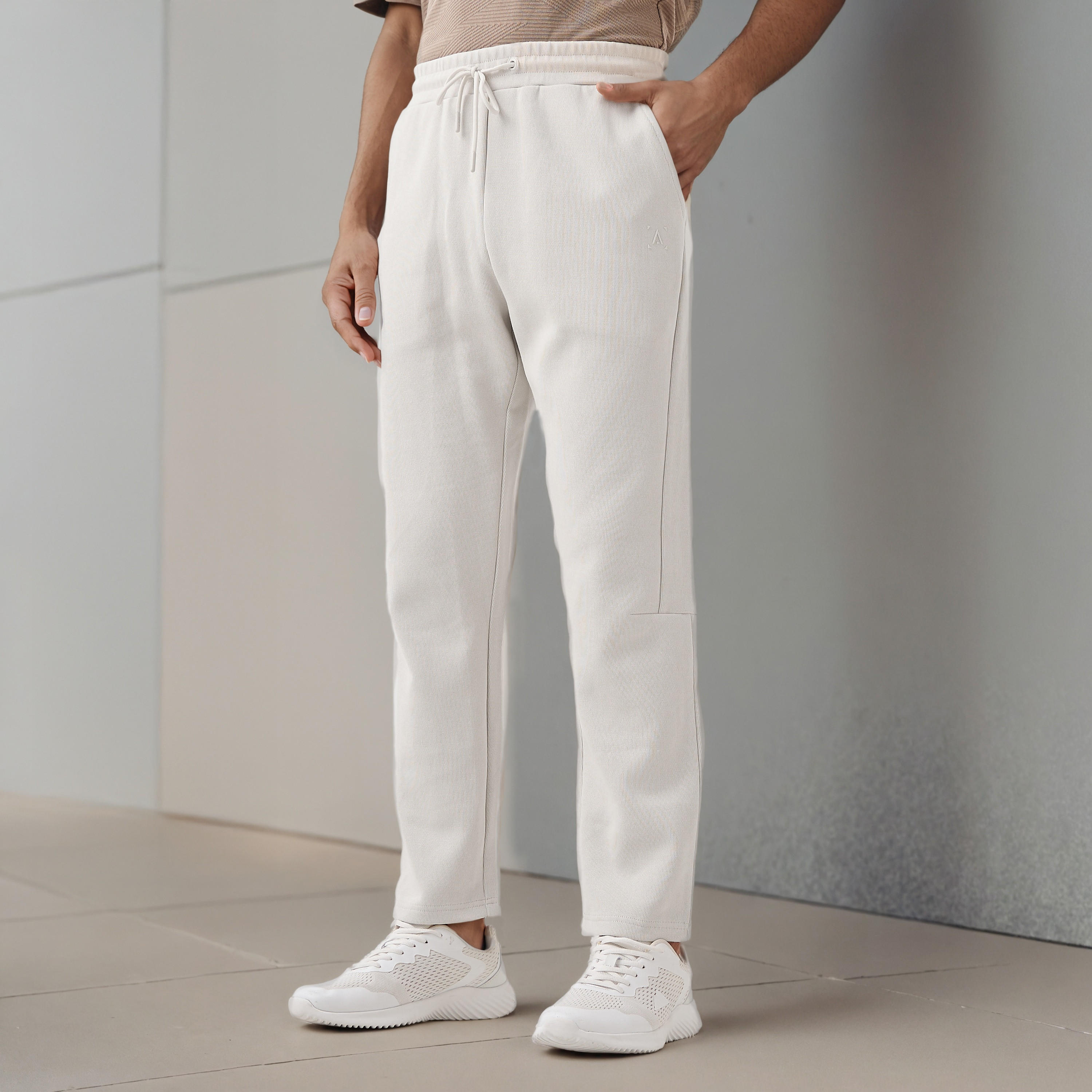 Men Regular Fit Joggers with Drawstring Waist-men-clothing-sportswearandactivewear-bottoms-joggers-image-1
