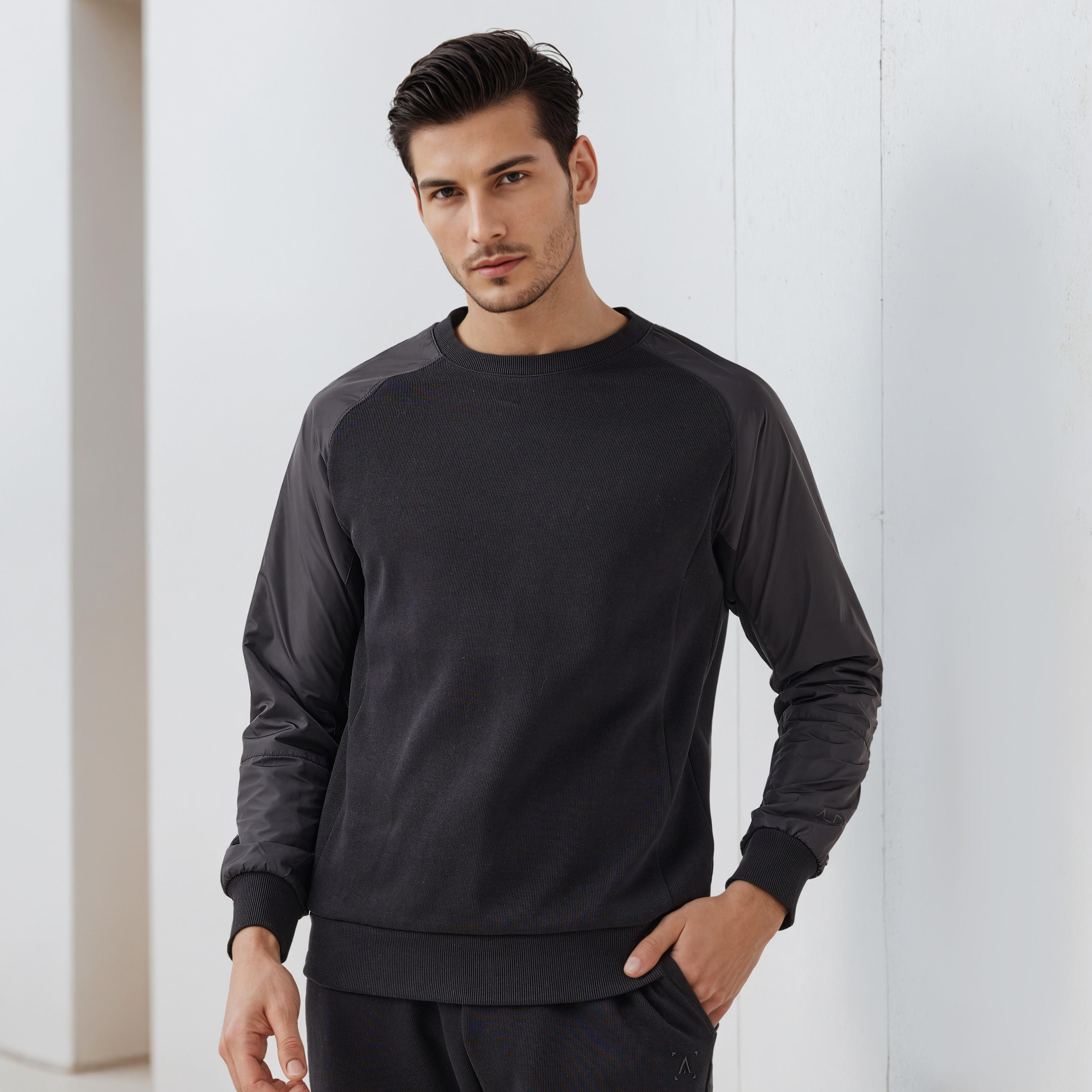 Men Raglan Sleeve Sweatshirt-men-winterwear-hoodiesandsweatshirts-image-1