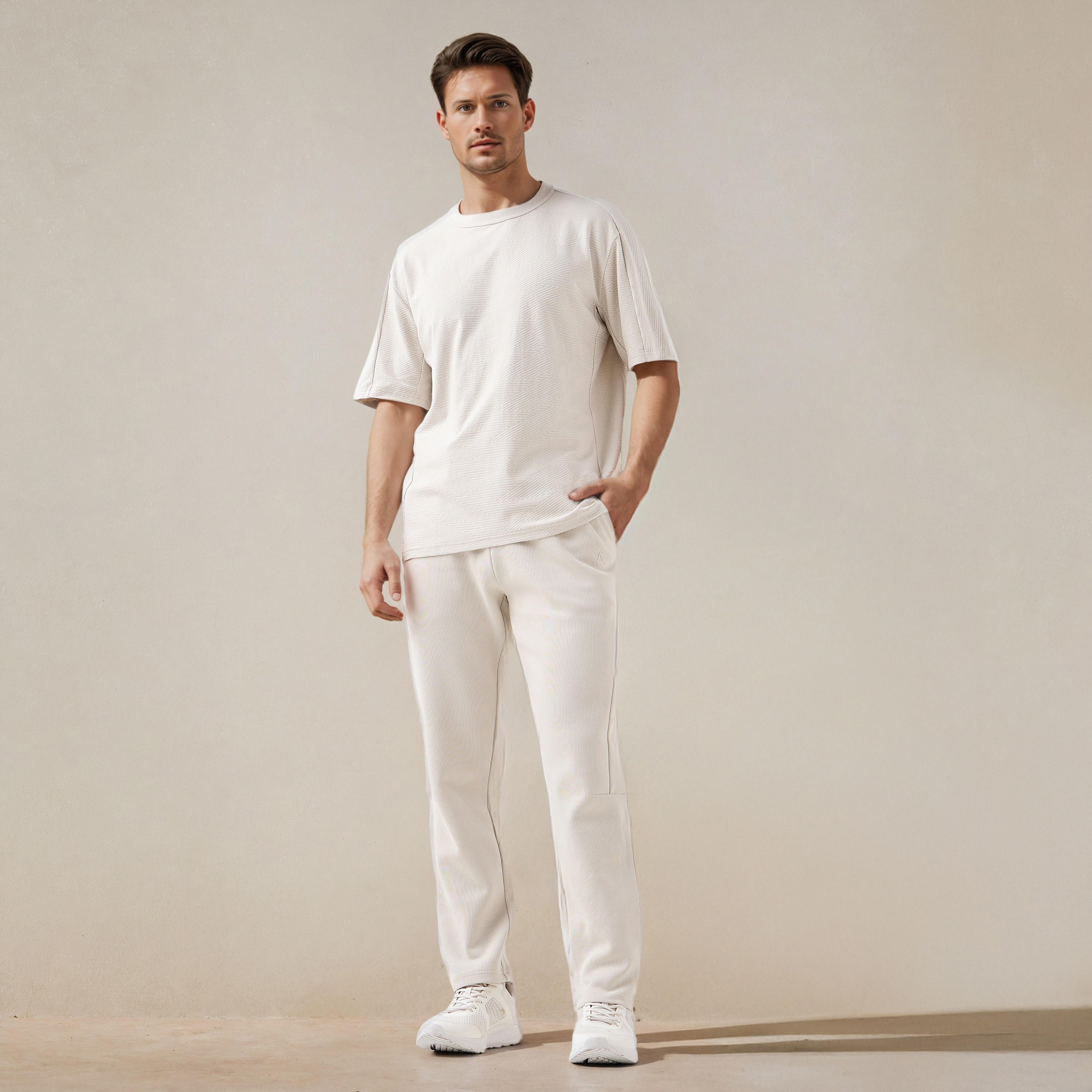 Jacquard Textured Crew Neck T-shirt-men-clothing-sportswearandactivewear-tshirtsandpolos-image-2