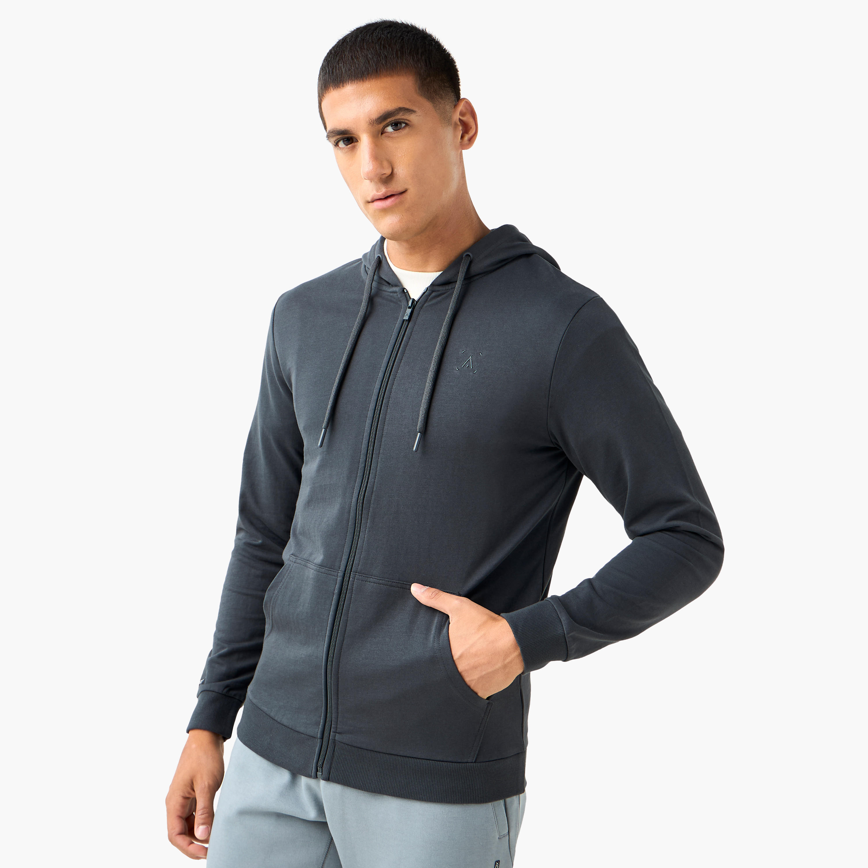 Men Zip Through Hoodie-men-winterwear-hoodiesandsweatshirts-image-1
