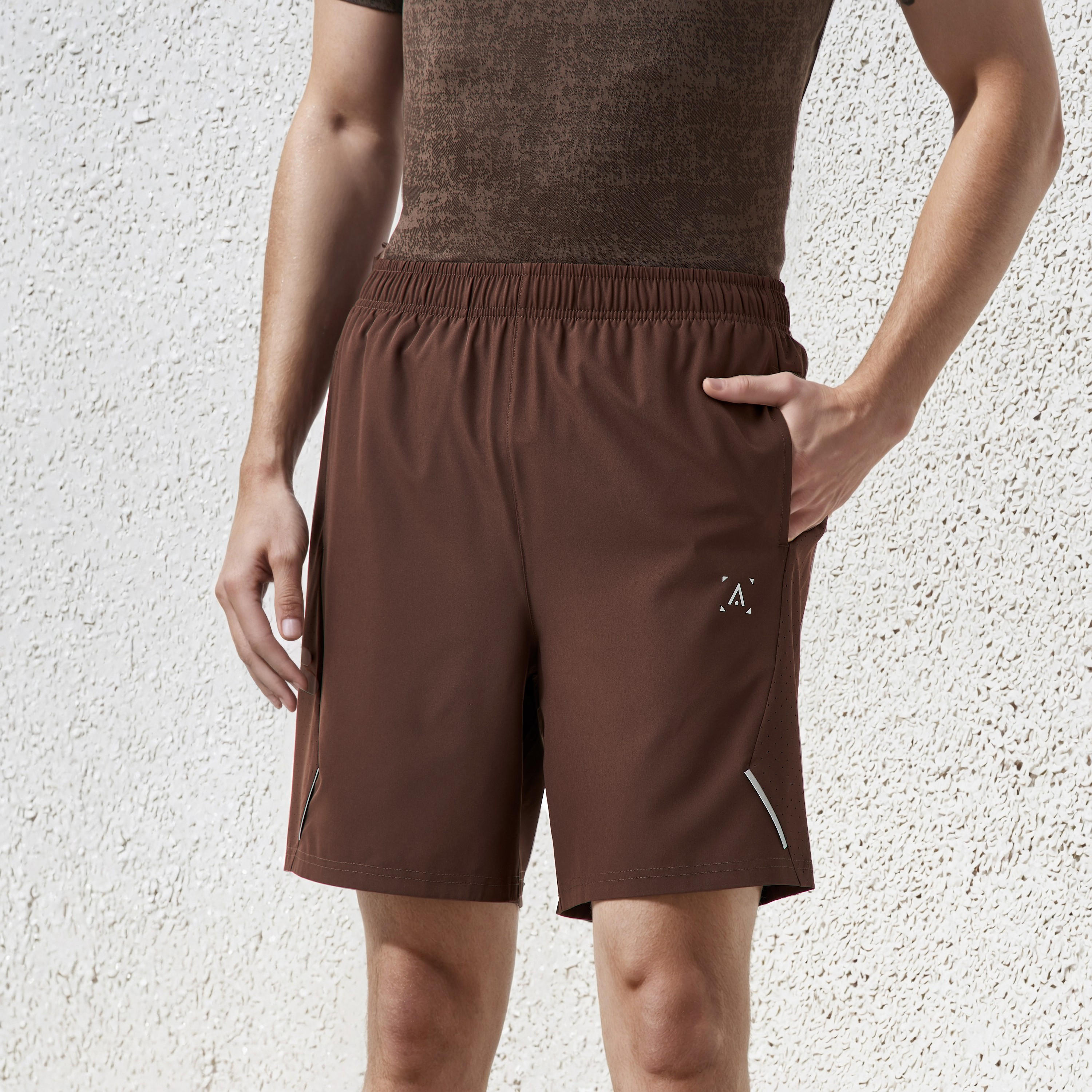 Panel Detail Performance Shorts with Drawstring Waist-men-clothing-bottoms-shorts-image-1