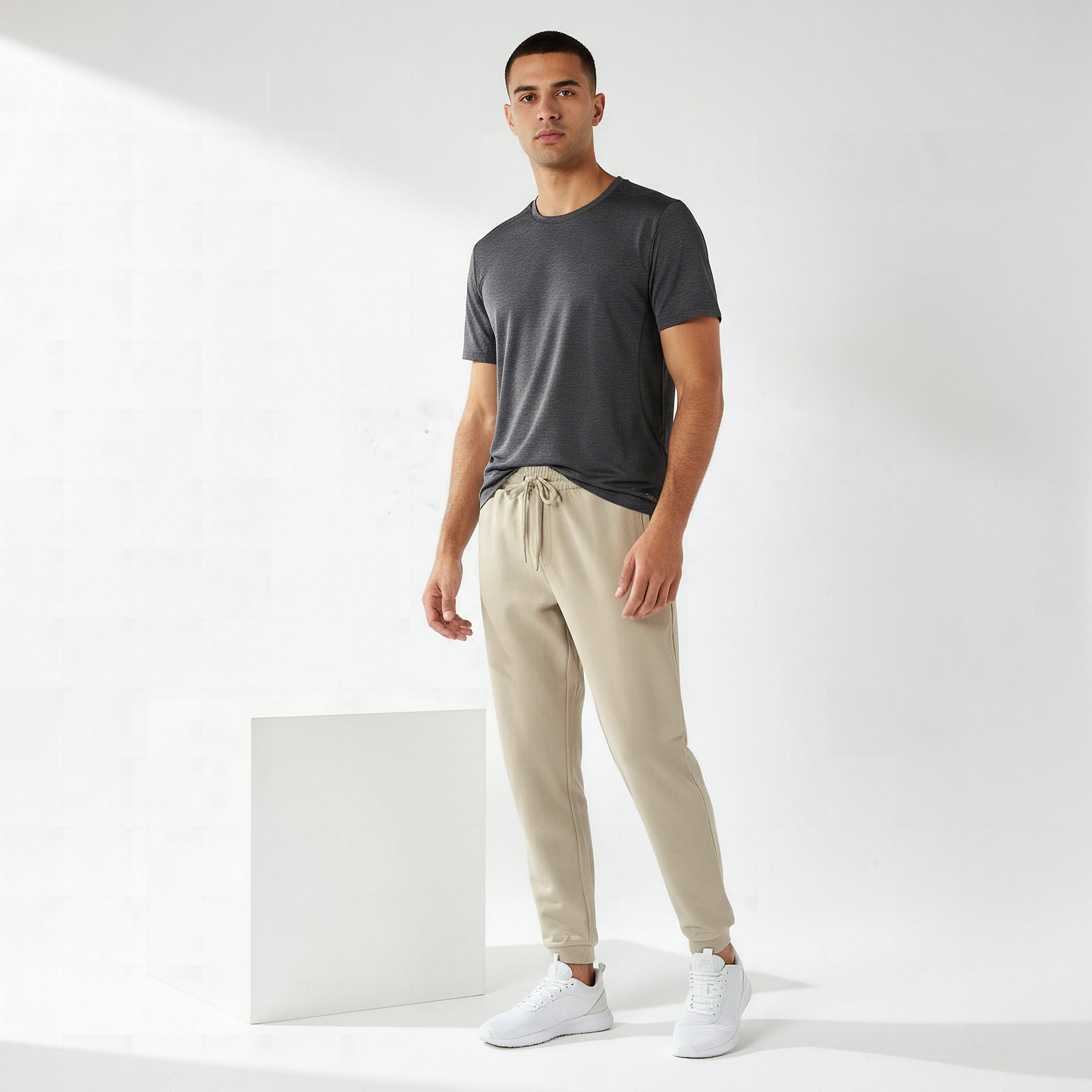 Men Regular Fit Joggers with Drawstring Waist-men-clothing-sportswearandactivewear-bottoms-joggers-image-3