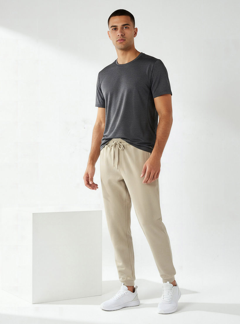 Men Regular Fit Joggers with Drawstring Waist-men-clothing-sportswearandactivewear-bottoms-joggers-image-3