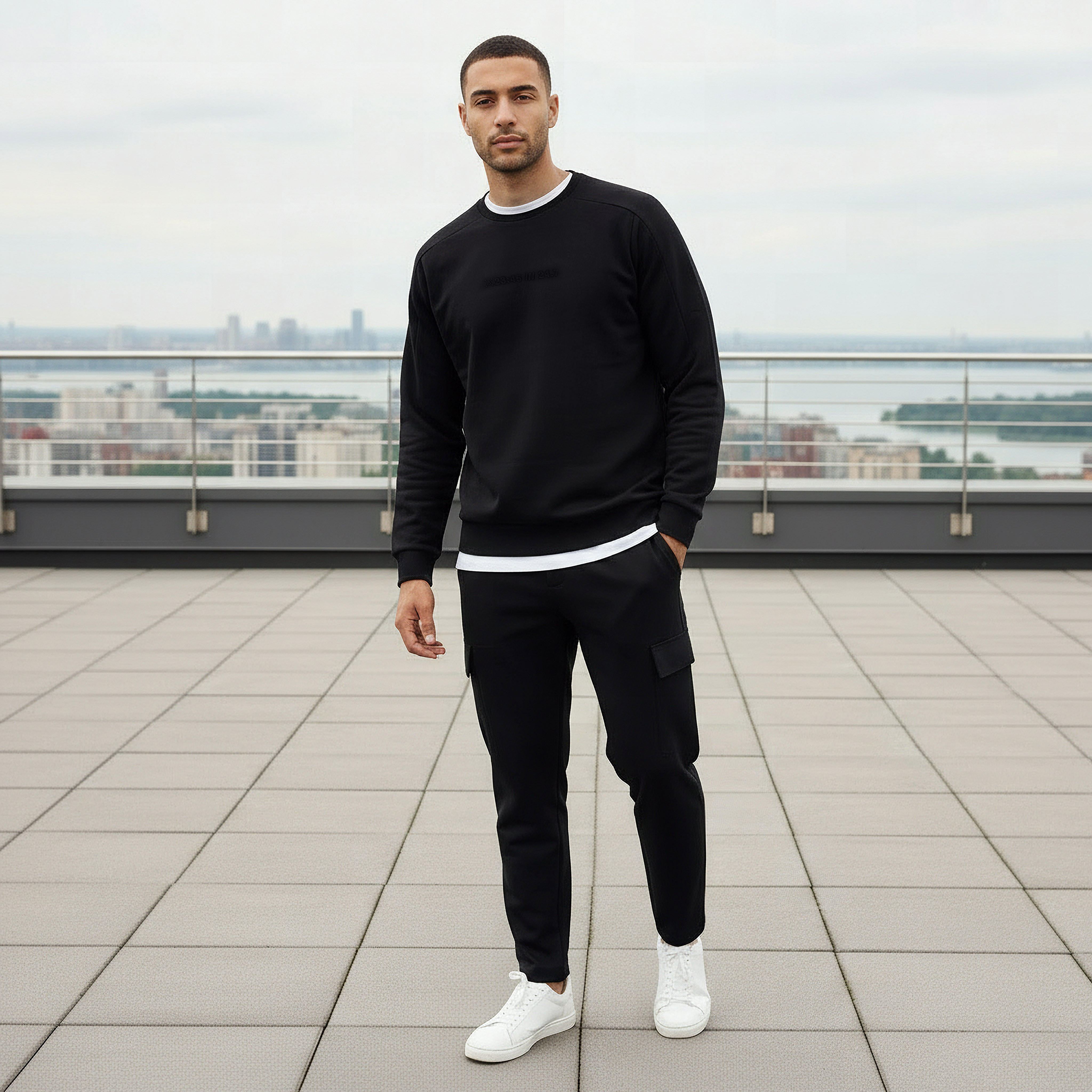 Men Performance Embossed Sweatshirt-men-winterwear-hoodiesandsweatshirts-image-2