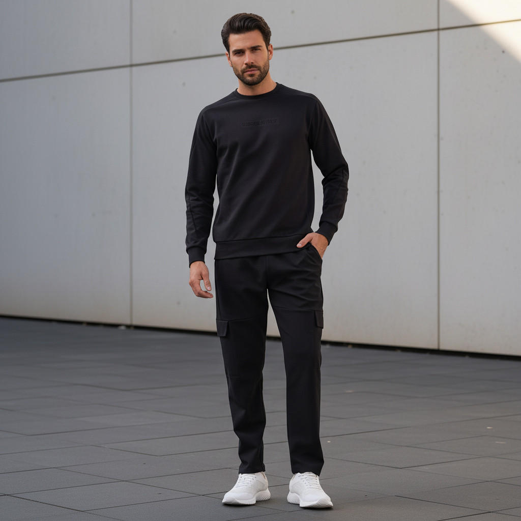 Men Regular Fit Cargo Joggers with Pockets-men-clothing-sportswearandactivewear-bottoms-joggers-image-2