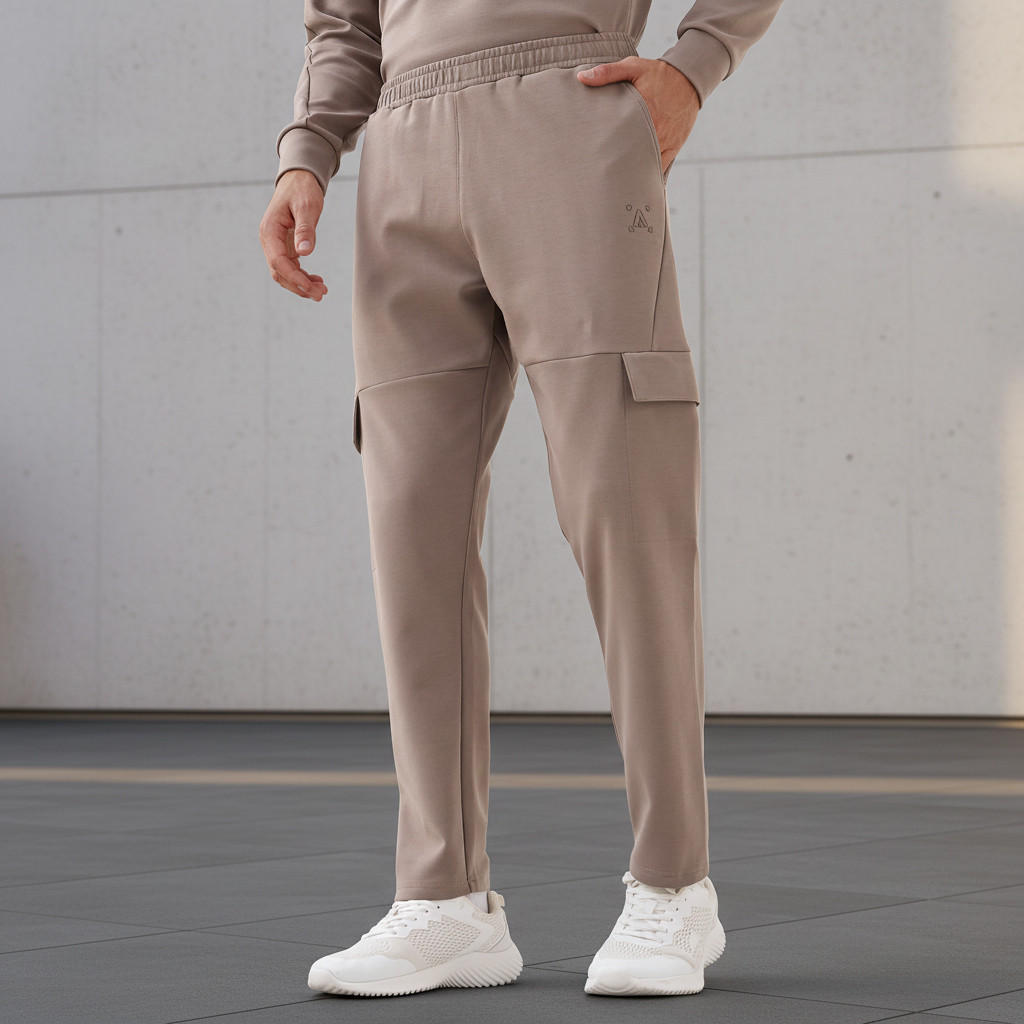 Men Regular Fit Cargo Joggers with Pockets-men-clothing-sportswearandactivewear-bottoms-joggers-image-1