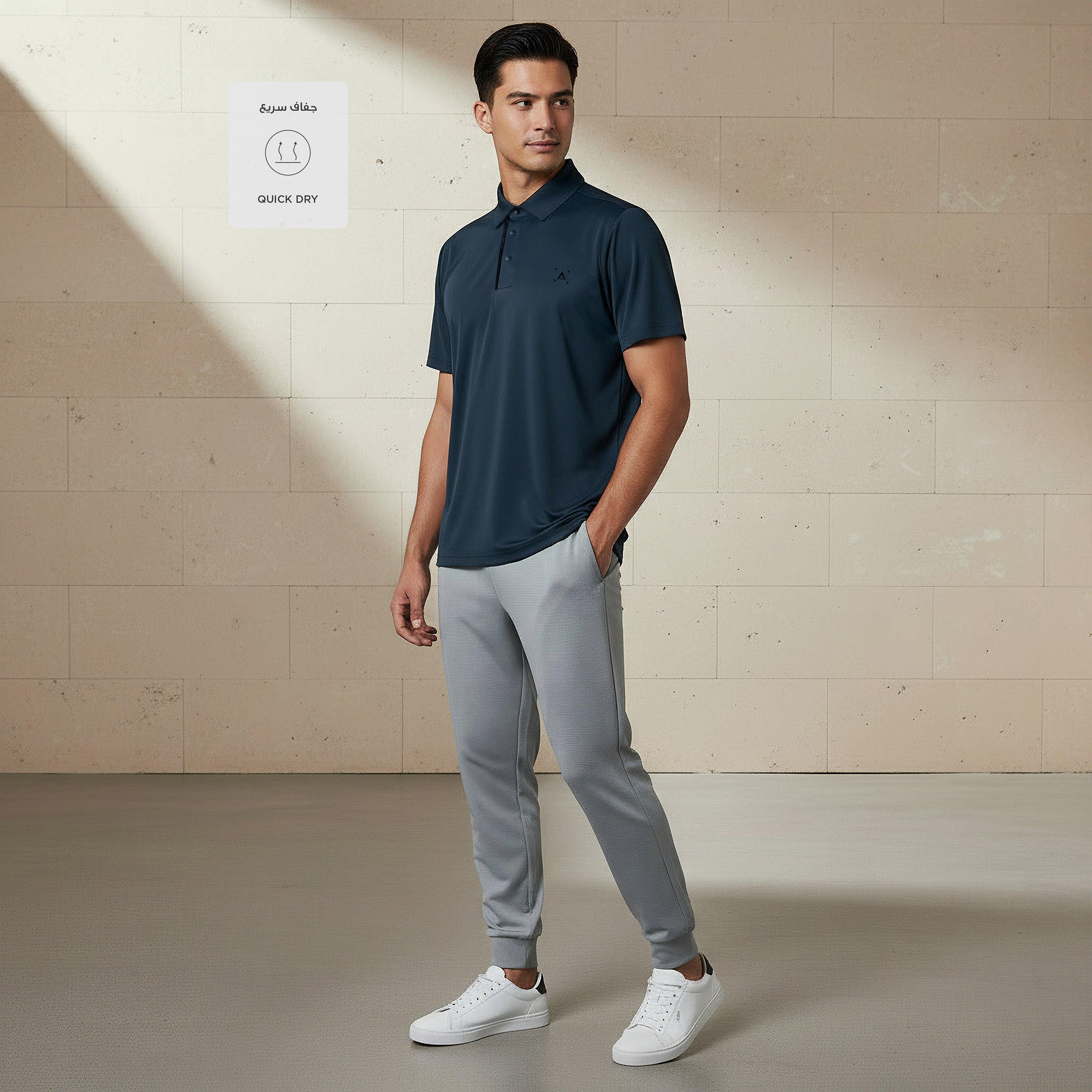 تيشيرت بولو مطاطي للتمرين للرجال-men-clothing-tshirtsandpolos-polos-image-3
