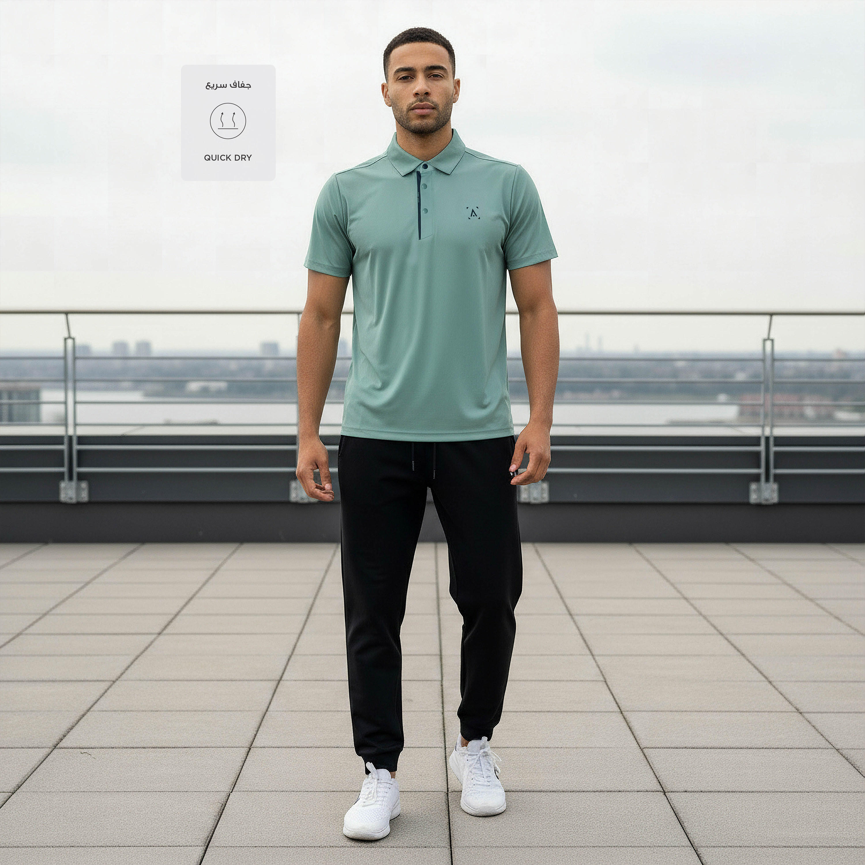 تيشيرت بولو مطاطي للتمرين للرجال-men-clothing-tshirtsandpolos-polos-image-4