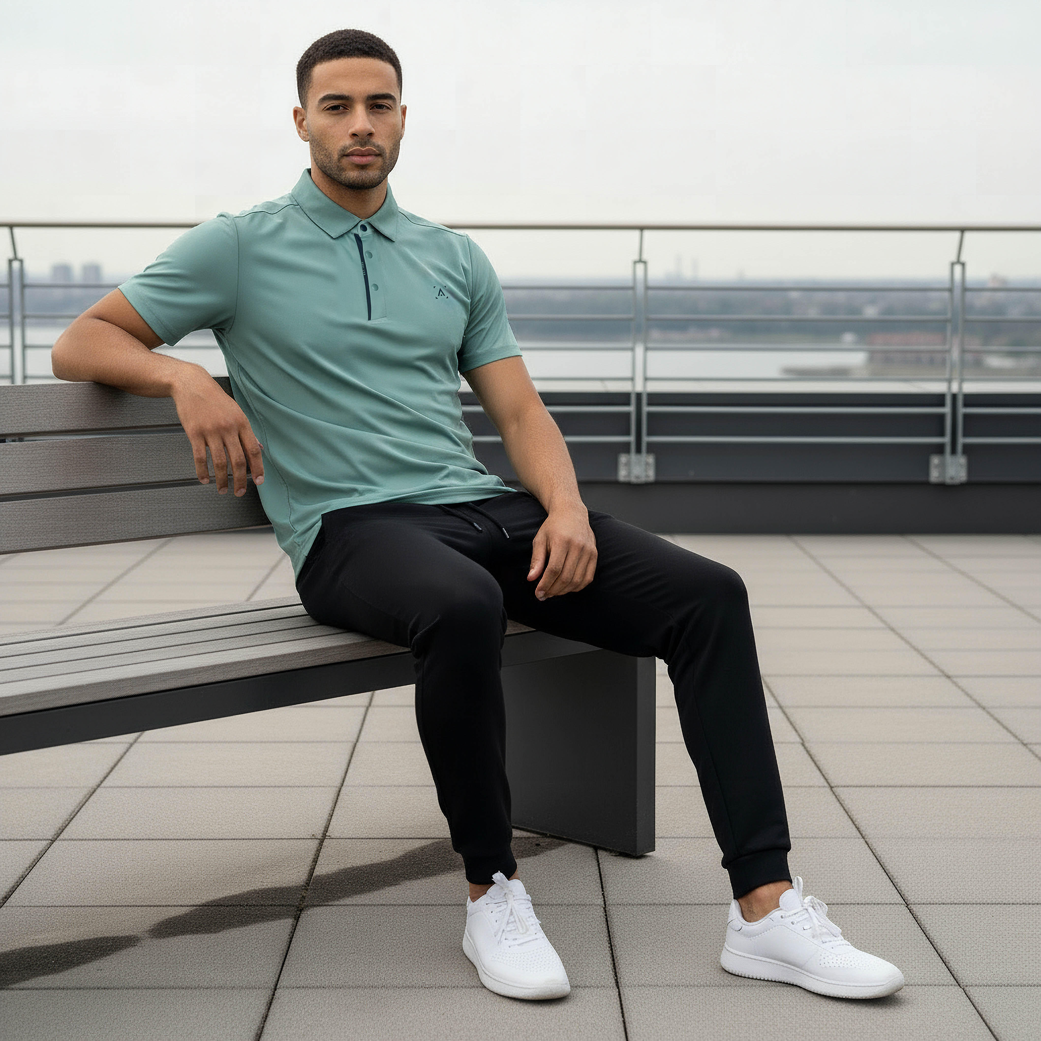 تيشيرت بولو مطاطي للتمرين للرجال-men-clothing-tshirtsandpolos-polos-image-1