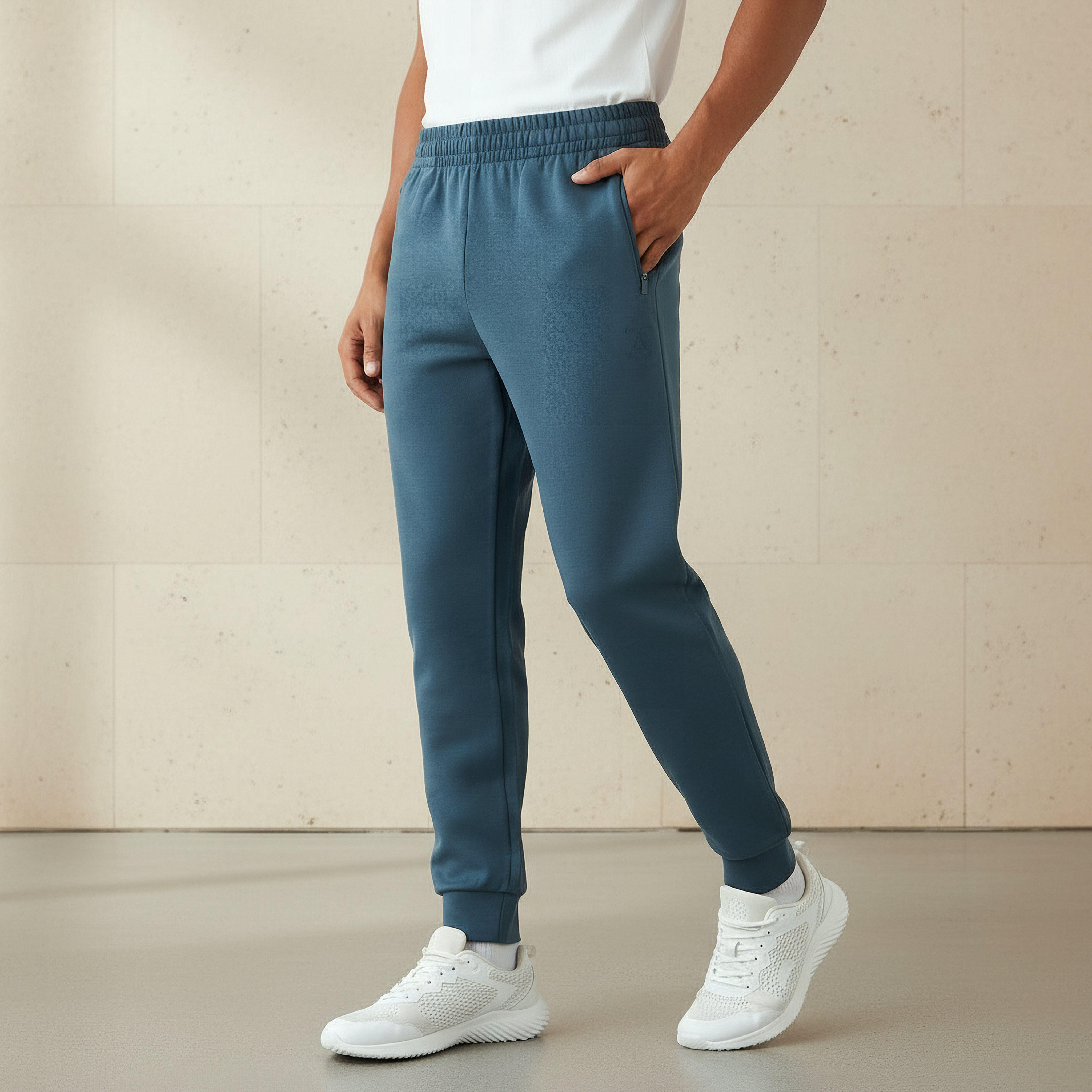 Men Regular Fit Joggers with Zipper Pockets-men-clothing-sportswearandactivewear-bottoms-joggers-image-1