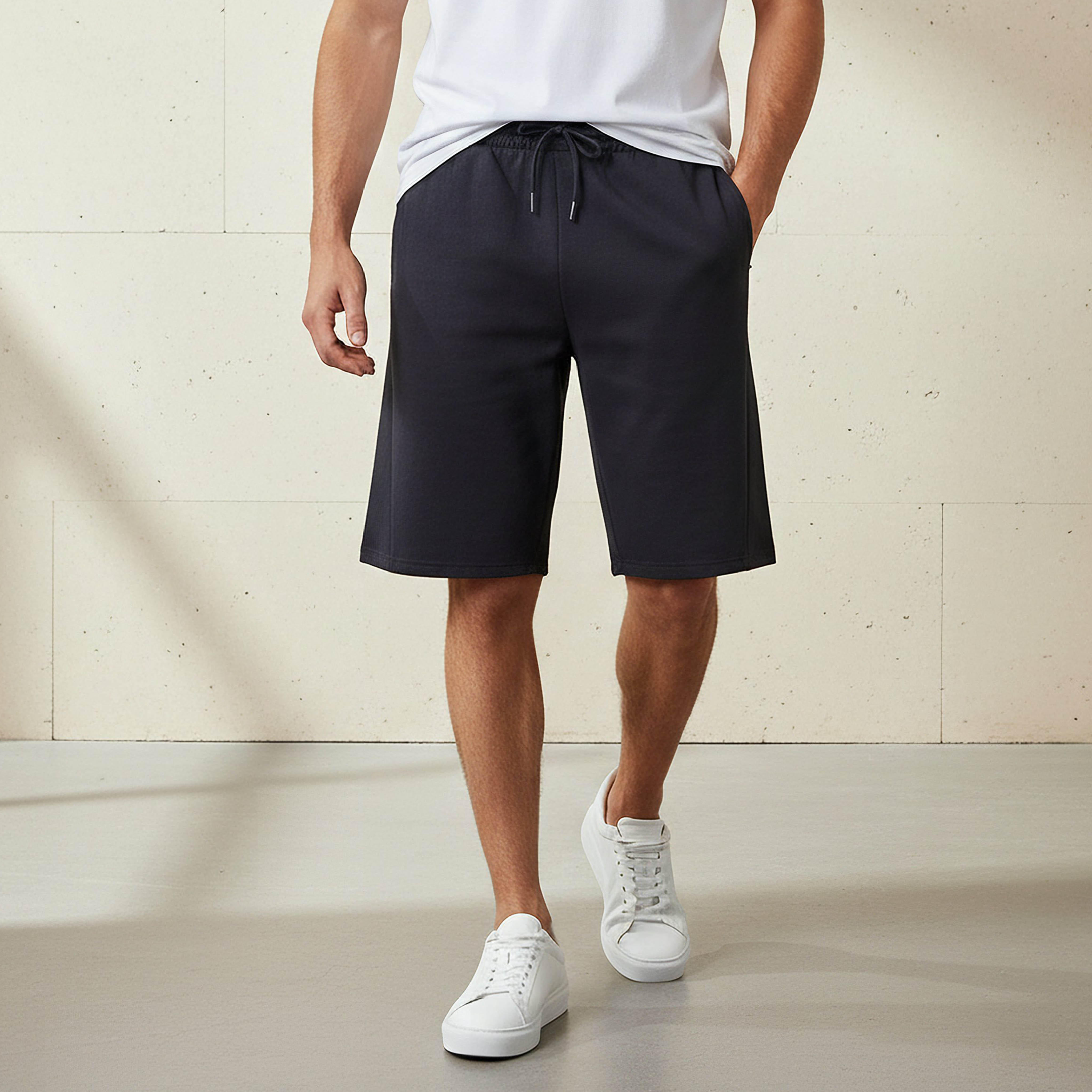 Men Performance Non-Stretch Panelled Shorts-men-clothing-bottoms-shorts-image-1