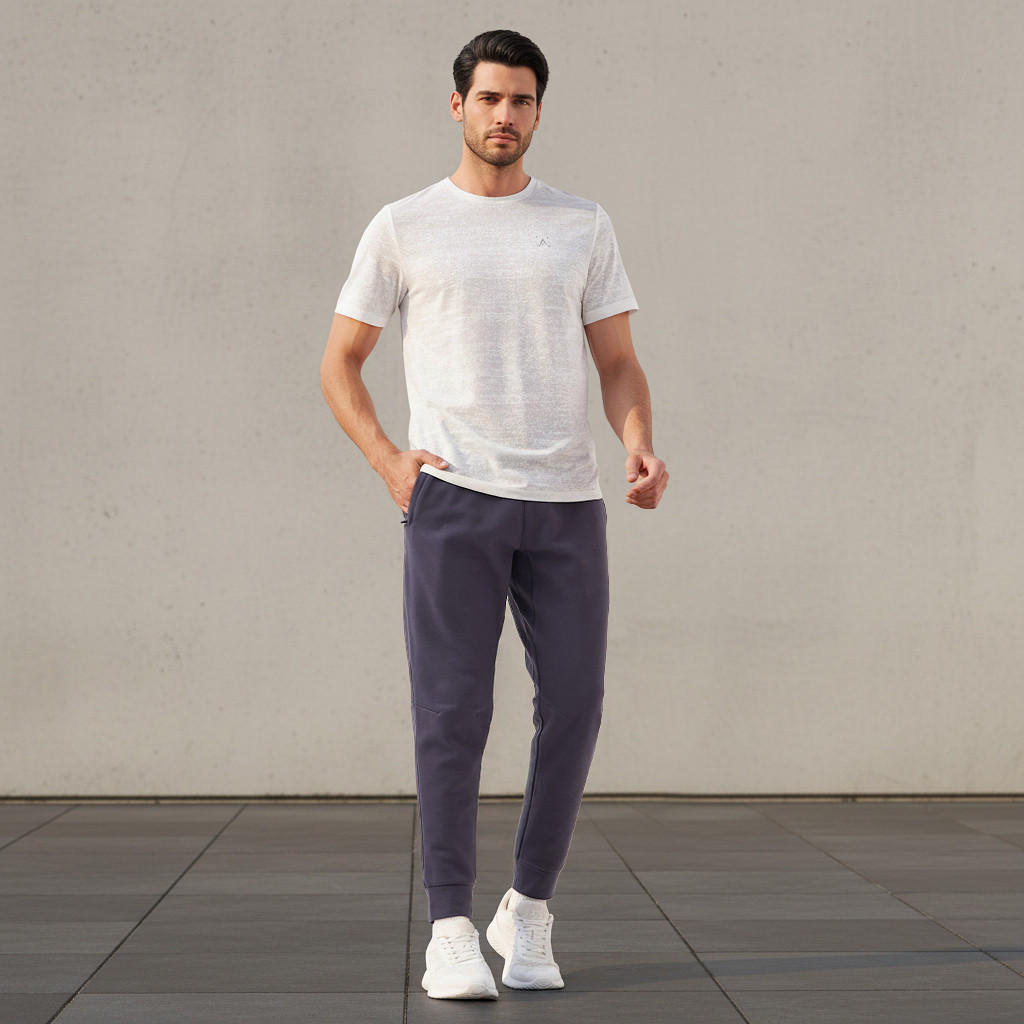 بنطلون رياضي رجالي بقصة عادية ورباط خصر-men-clothing-sportswearandactivewear-bottoms-joggers-image-2