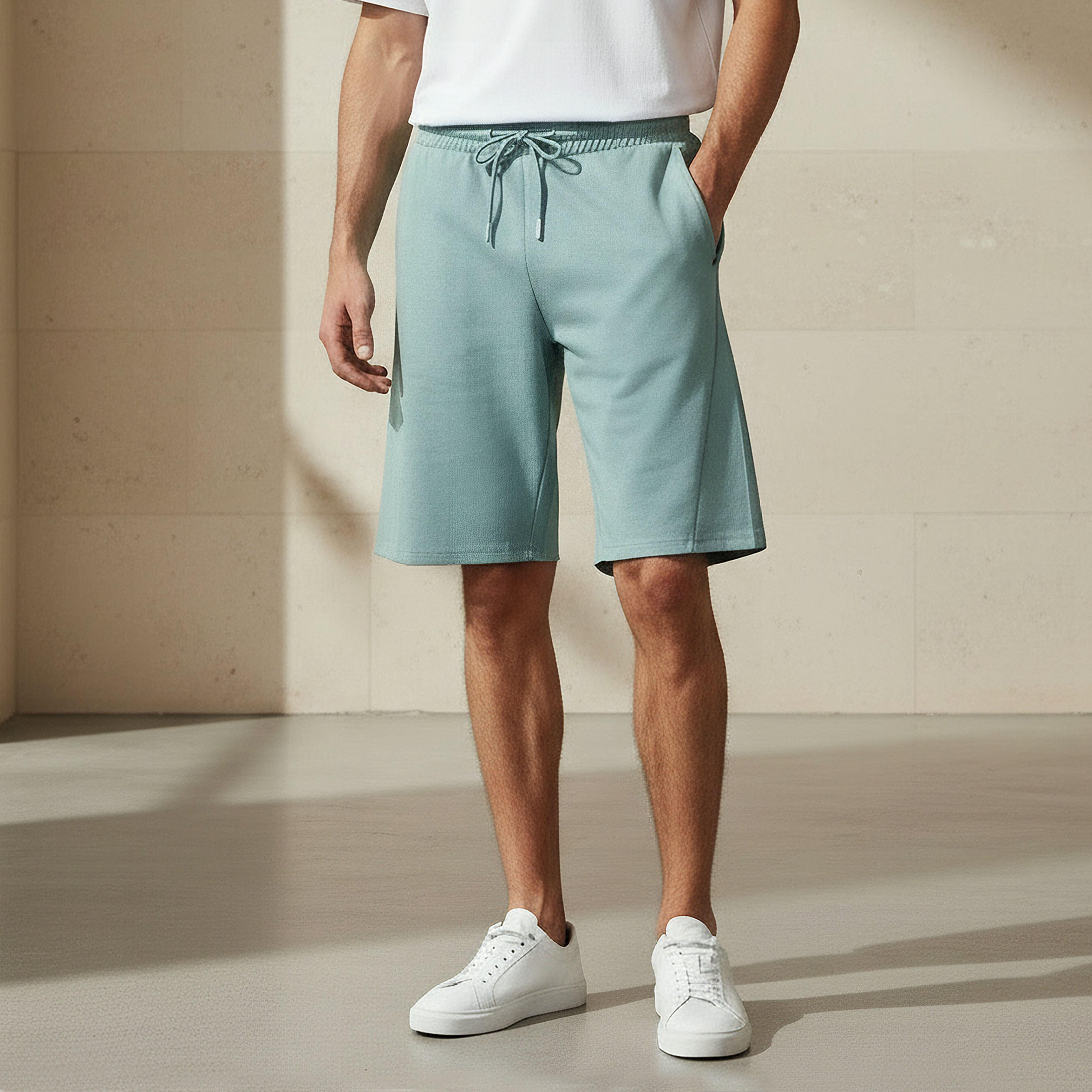 Men Performance Non-Stretch Panelled Shorts-men-clothing-bottoms-shorts-image-1