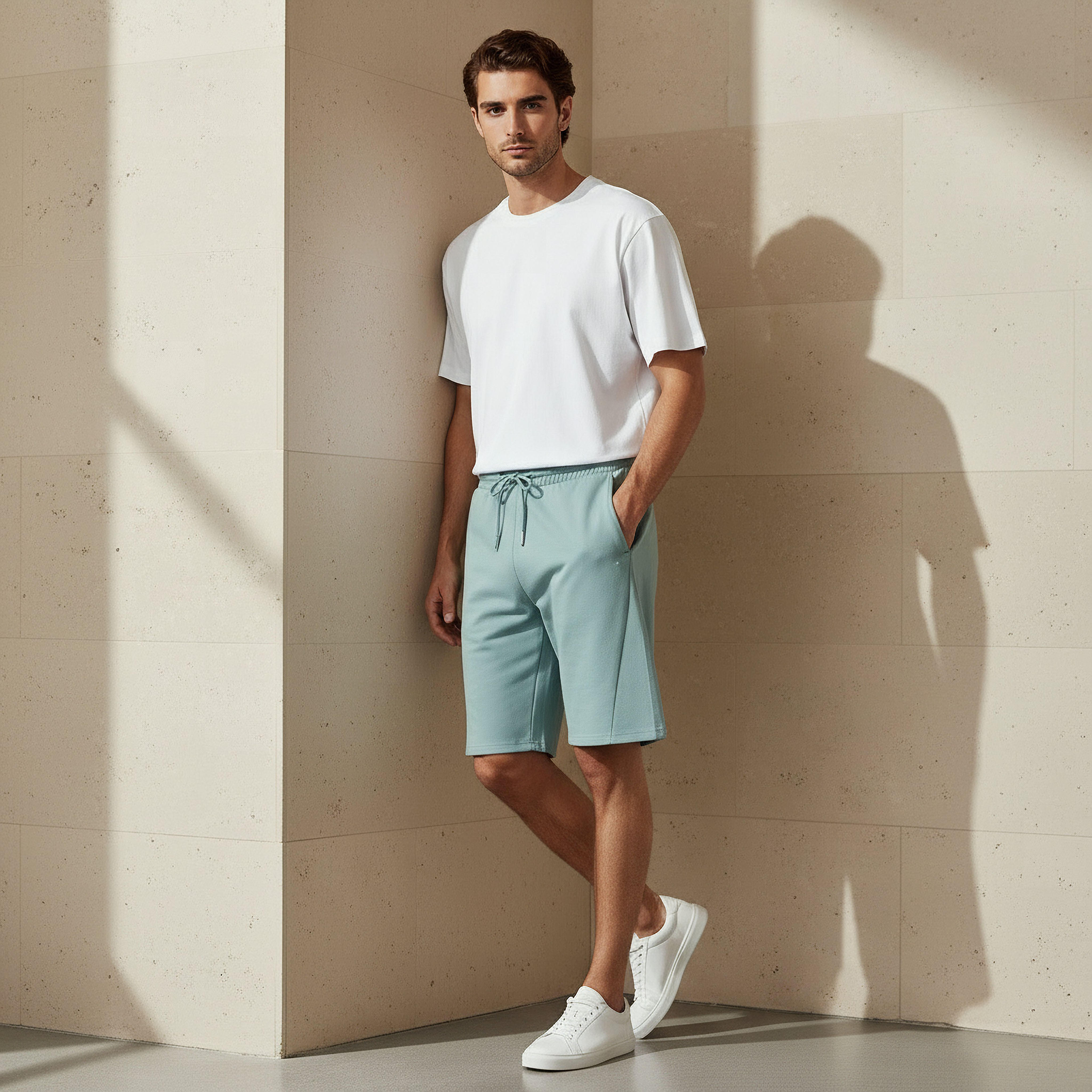 Men Performance Non-Stretch Panelled Shorts-men-clothing-bottoms-shorts-image-2