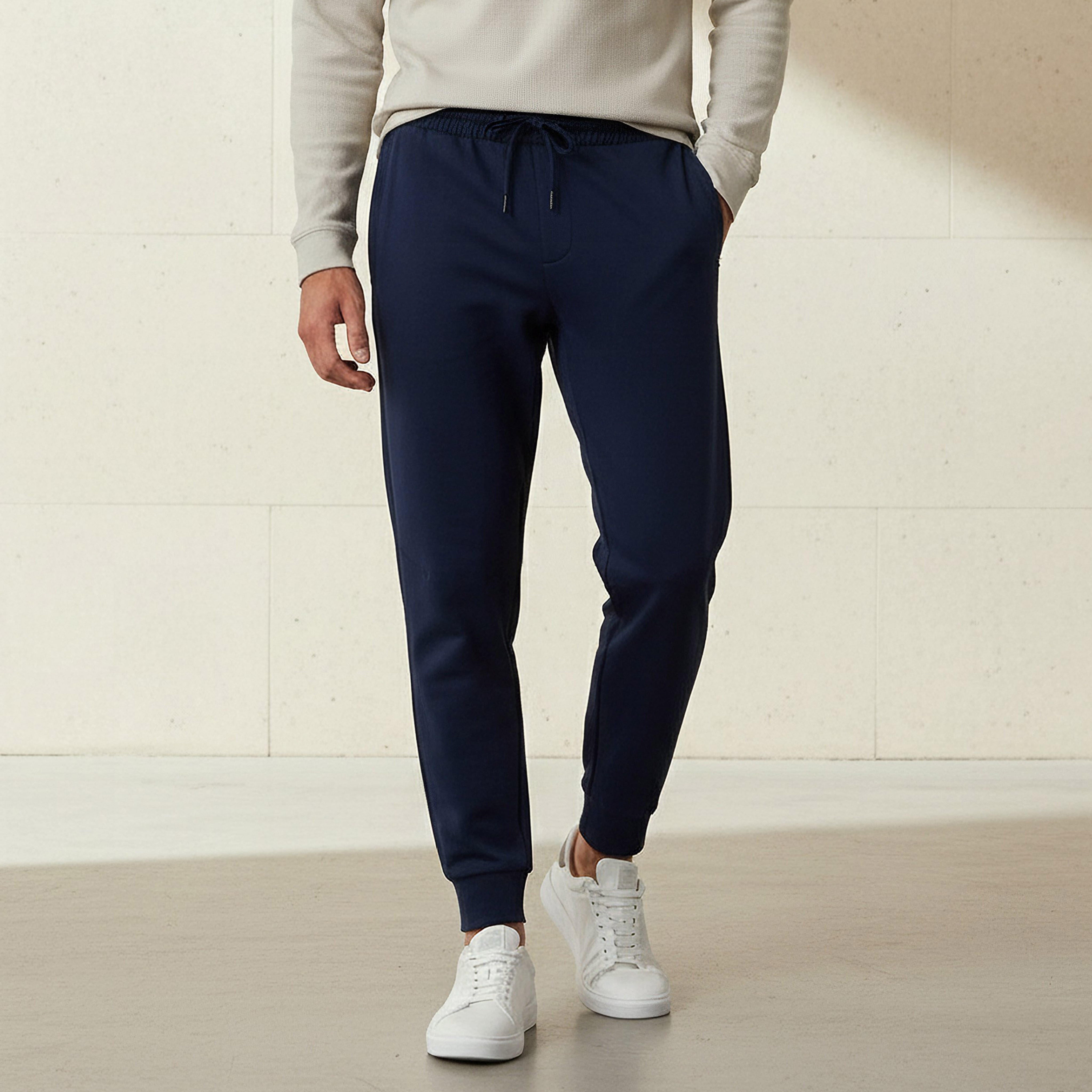 بنطلون رياضي غير قابل للتمدد مع جيوب للرجال-men-clothing-sportswearandactivewear-bottoms-joggers-image-4