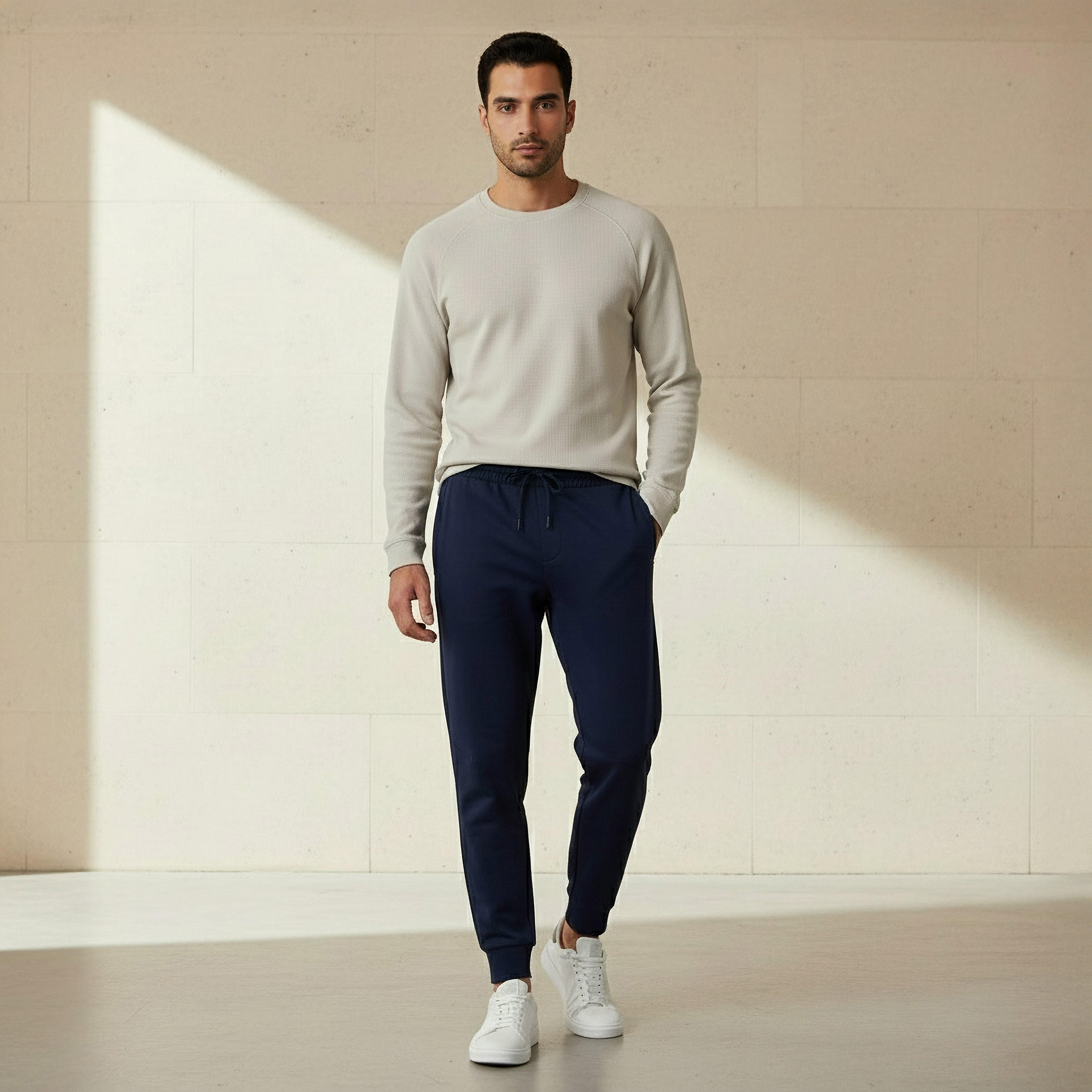 بنطلون رياضي غير قابل للتمدد مع جيوب للرجال-men-clothing-sportswearandactivewear-bottoms-joggers-image-3