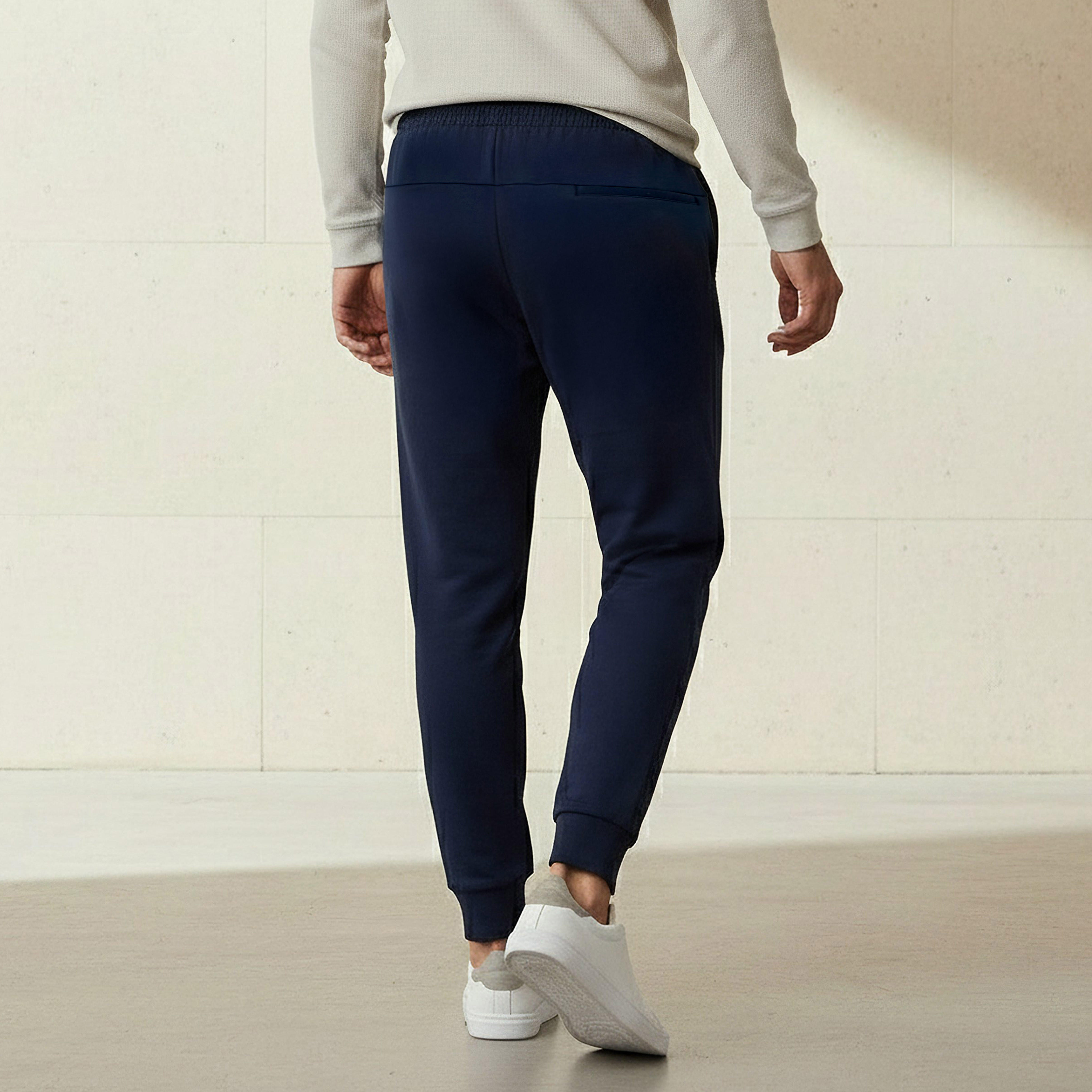 بنطلون رياضي غير قابل للتمدد مع جيوب للرجال-men-clothing-sportswearandactivewear-bottoms-joggers-image-2