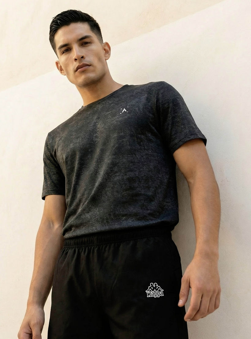 تيشيرت كور بيرفورمنس قابل للتمدد في اتجاهين مطاطي للرجال-men-clothing-sportswearandactivewear-tshirtsandpolos-image-4