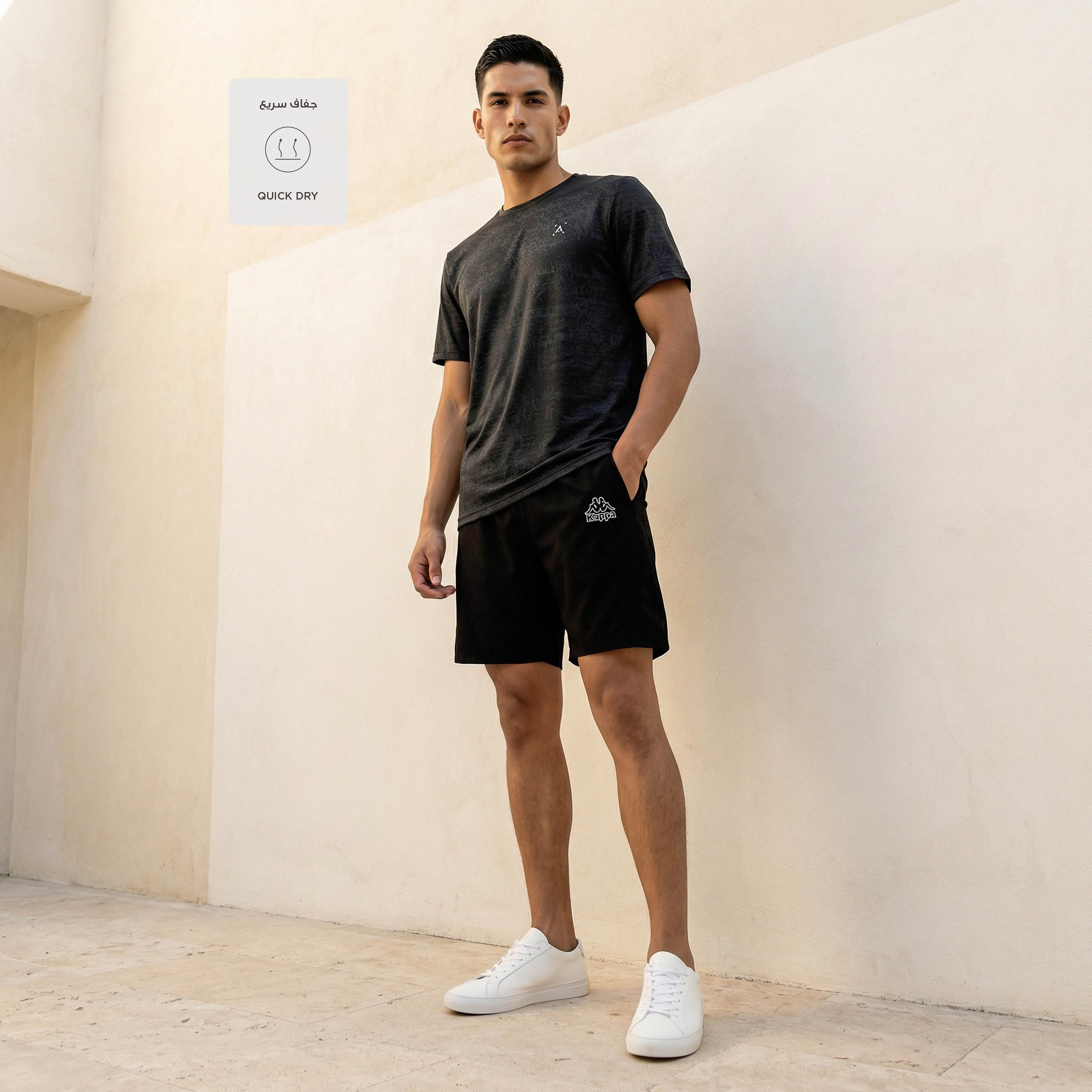 تيشيرت كور بيرفورمنس قابل للتمدد في اتجاهين مطاطي للرجال-men-clothing-sportswearandactivewear-tshirtsandpolos-image-2