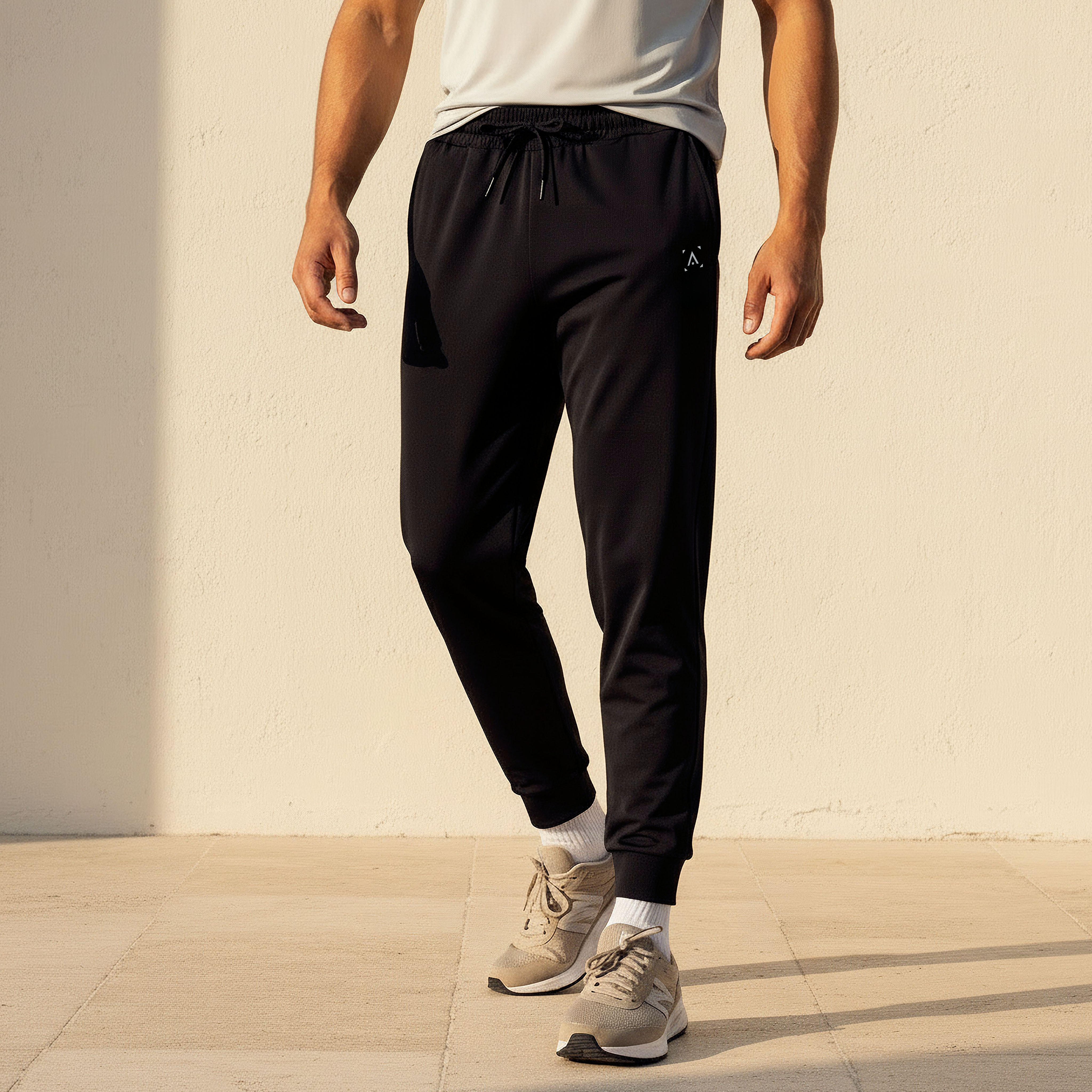 Men Drawstring Waist Joggers-men-clothing-sportswearandactivewear-tracksuits-image-1
