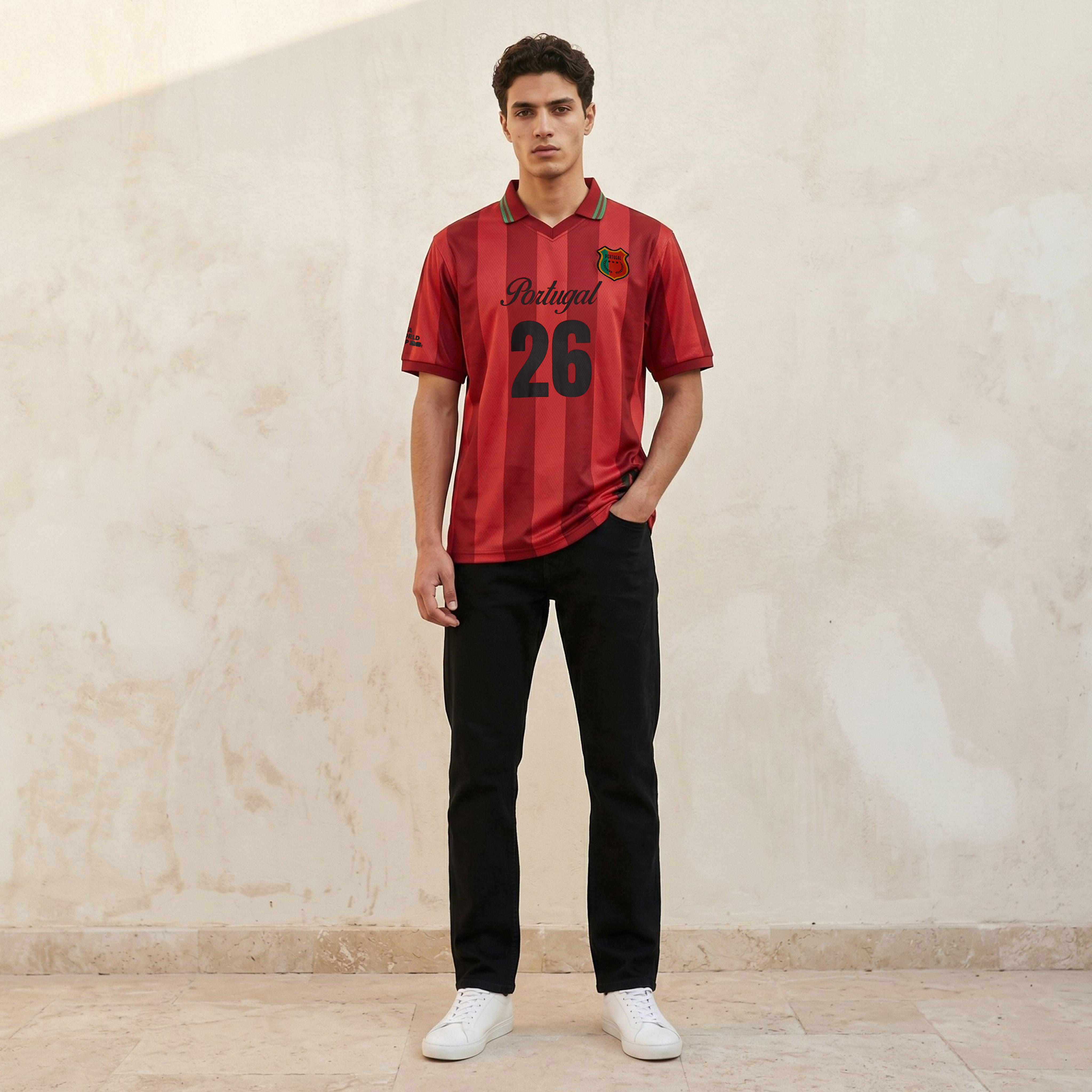 FIFA 26 Portugal Men Collared Neck Short Sleeve T-shirt-men-clothing-sportswearandactivewear-tshirtsandpolos-image-3