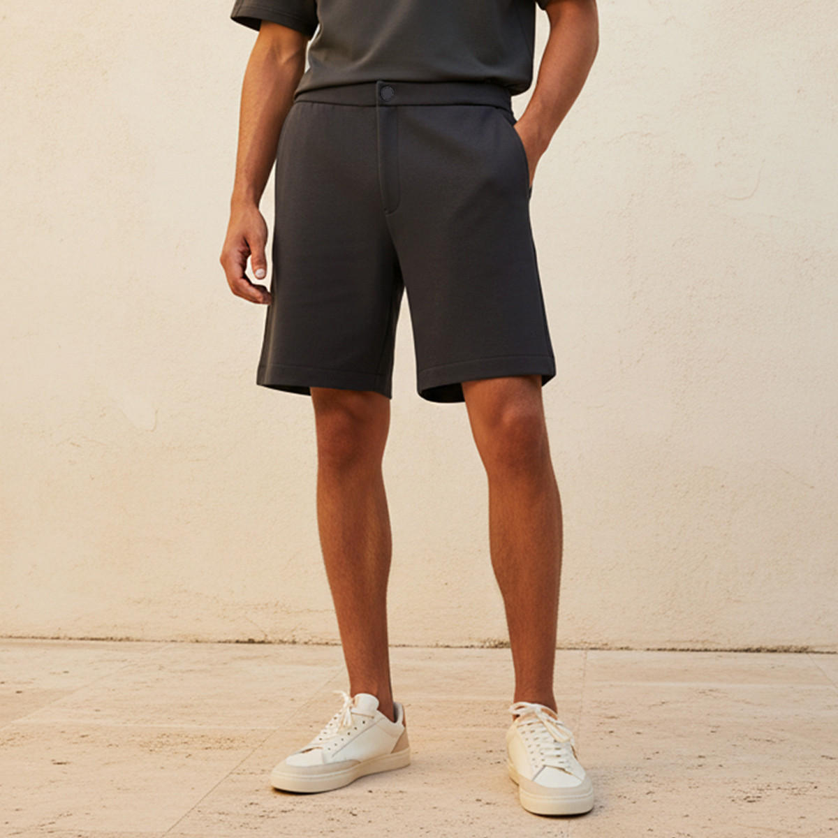 شورت رجالي بقصة مريحة من لاف بانجولين-men-clothing-bottoms-shorts-image-1