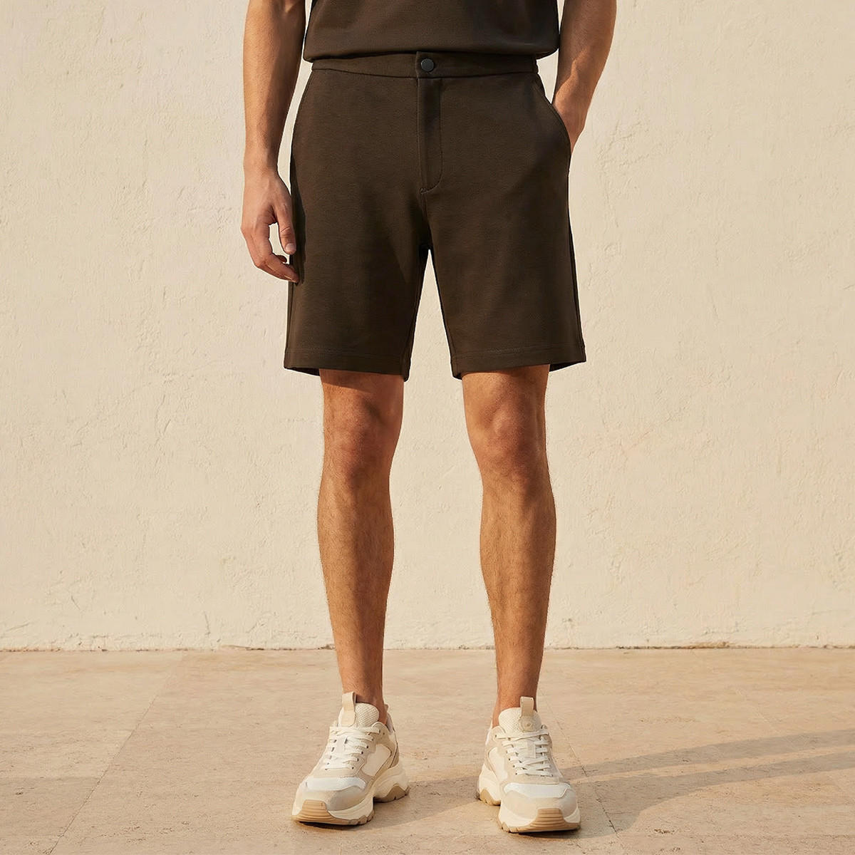شورت رجالي بقصة مريحة من لاف بانجولين-men-clothing-bottoms-shorts-image-1