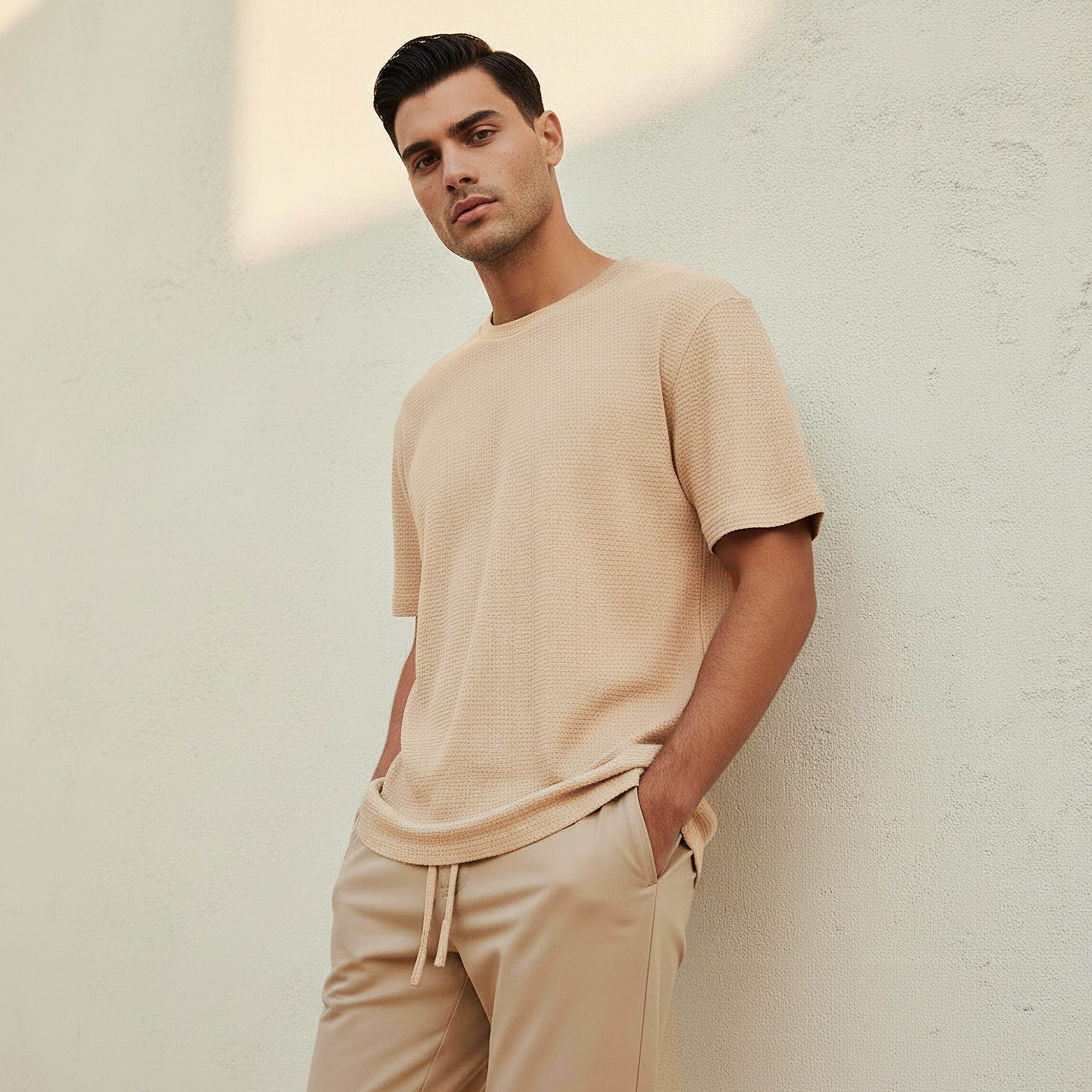 Love Pangolin Men Waffle Textured T-shirt-men-clothing-sportswearandactivewear-tshirtsandpolos-image-1