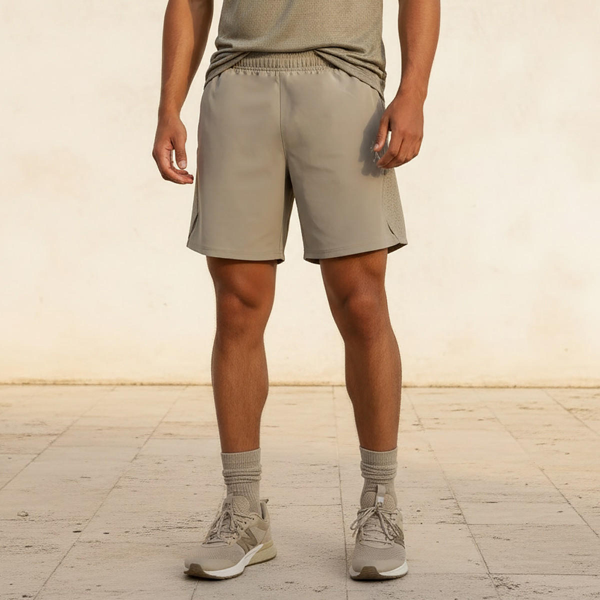 Men Performance Perforated Panel Shorts-men-clothing-bottoms-shorts-image-1