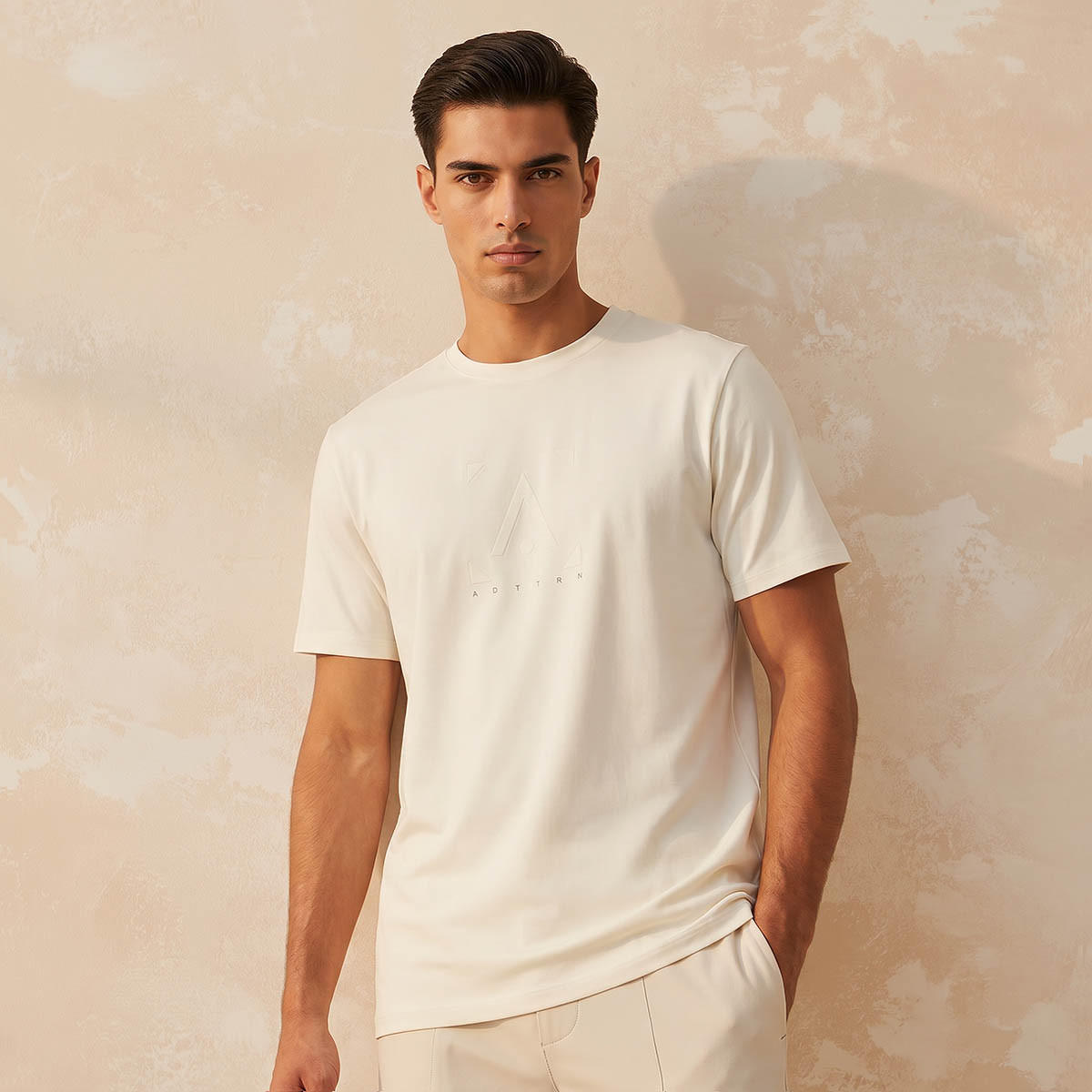 تيشيرت رجالي منقوش قابل للتمدد في اتجاهين-men-clothing-sportswearandactivewear-tshirtsandpolos-image-1