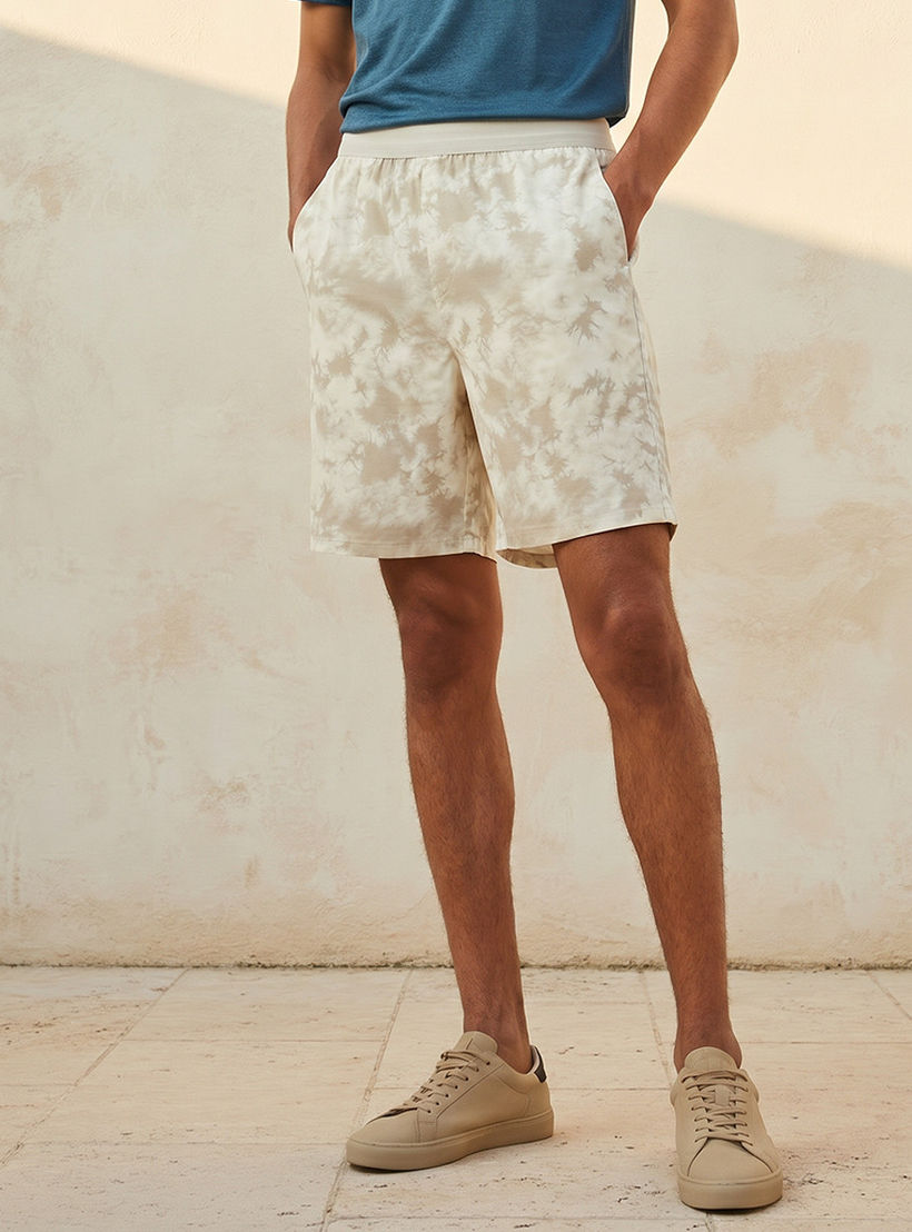 Men 2-Way Stretch Printed Shorts-men-clothing-bottoms-shorts-image-1