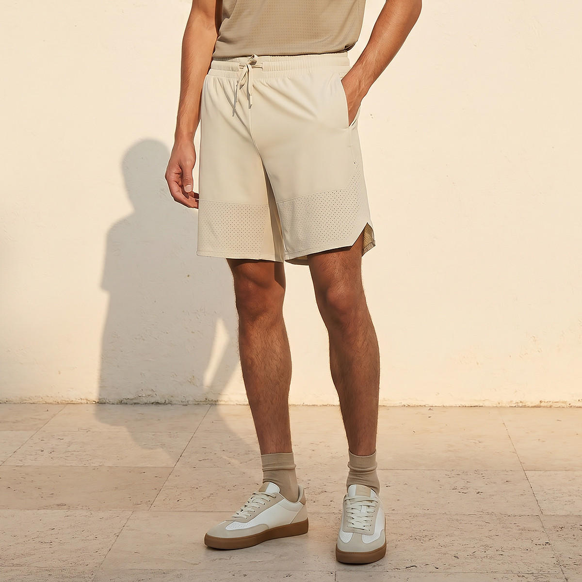 Men Cut and Sew Shorts-men-clothing-bottoms-shorts-image-1